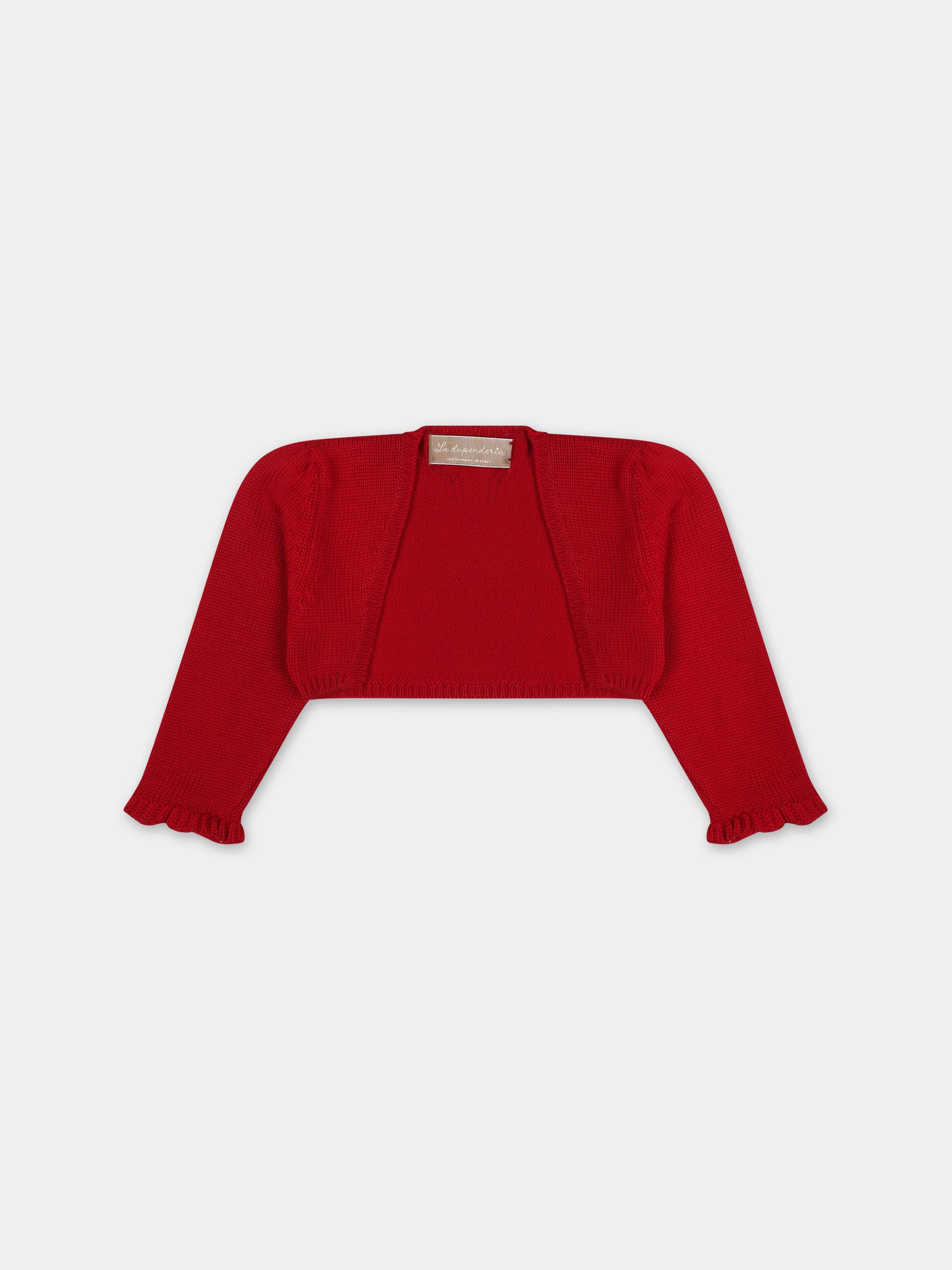 Cardigan rosso per neonata,La Stupenderia,WCSP62826