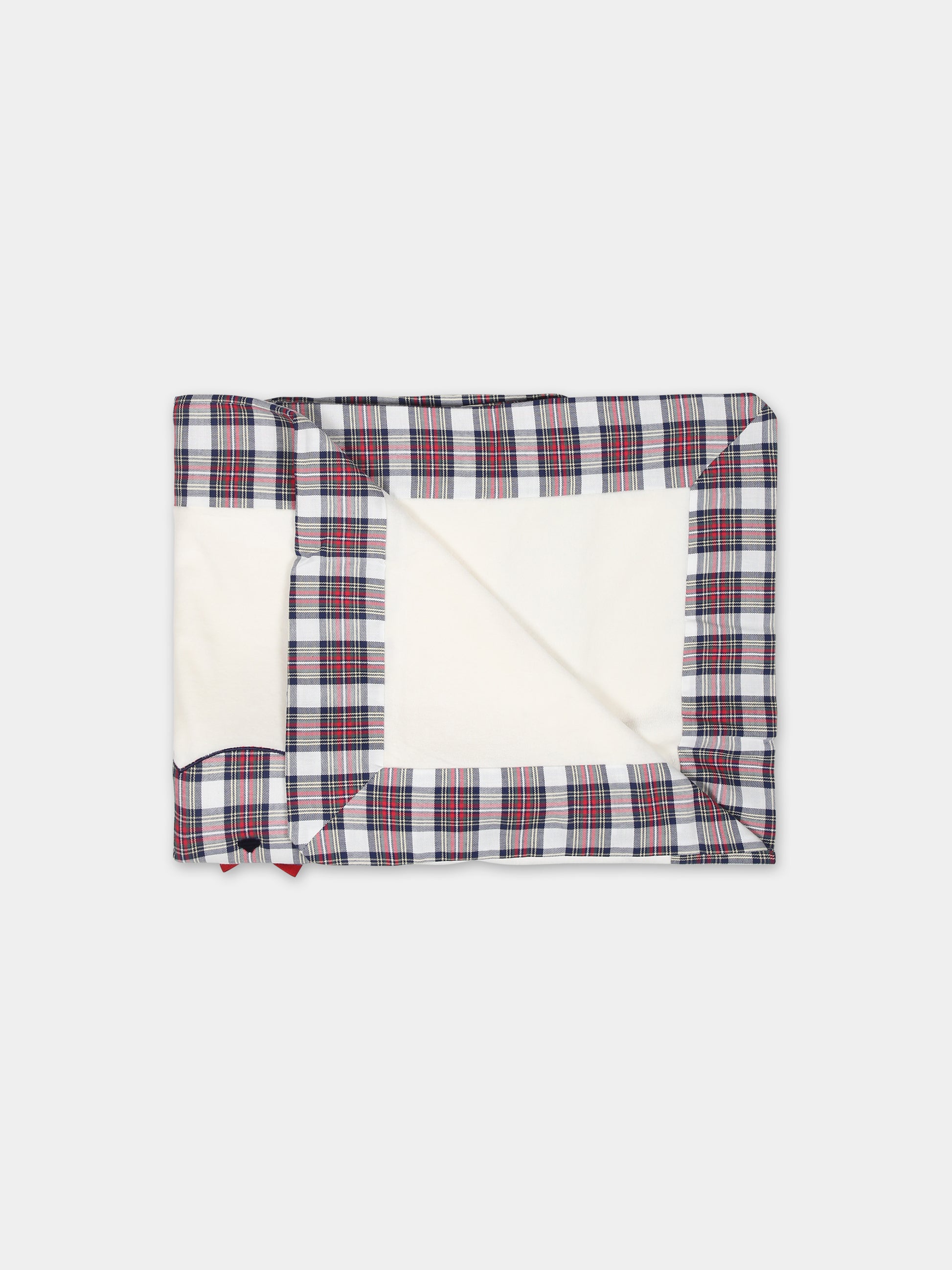 Coperta avorio per neonati con orso,La Stupenderia,TBCO70L02