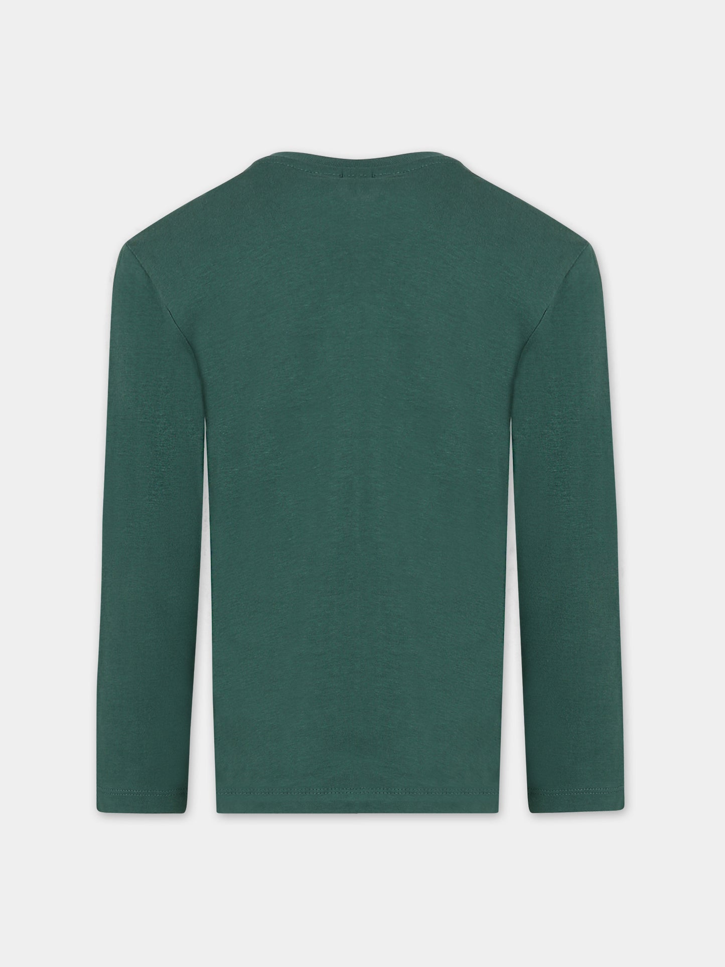 T-shirt verde per bambino con logo,North Sails,795061 000 0403