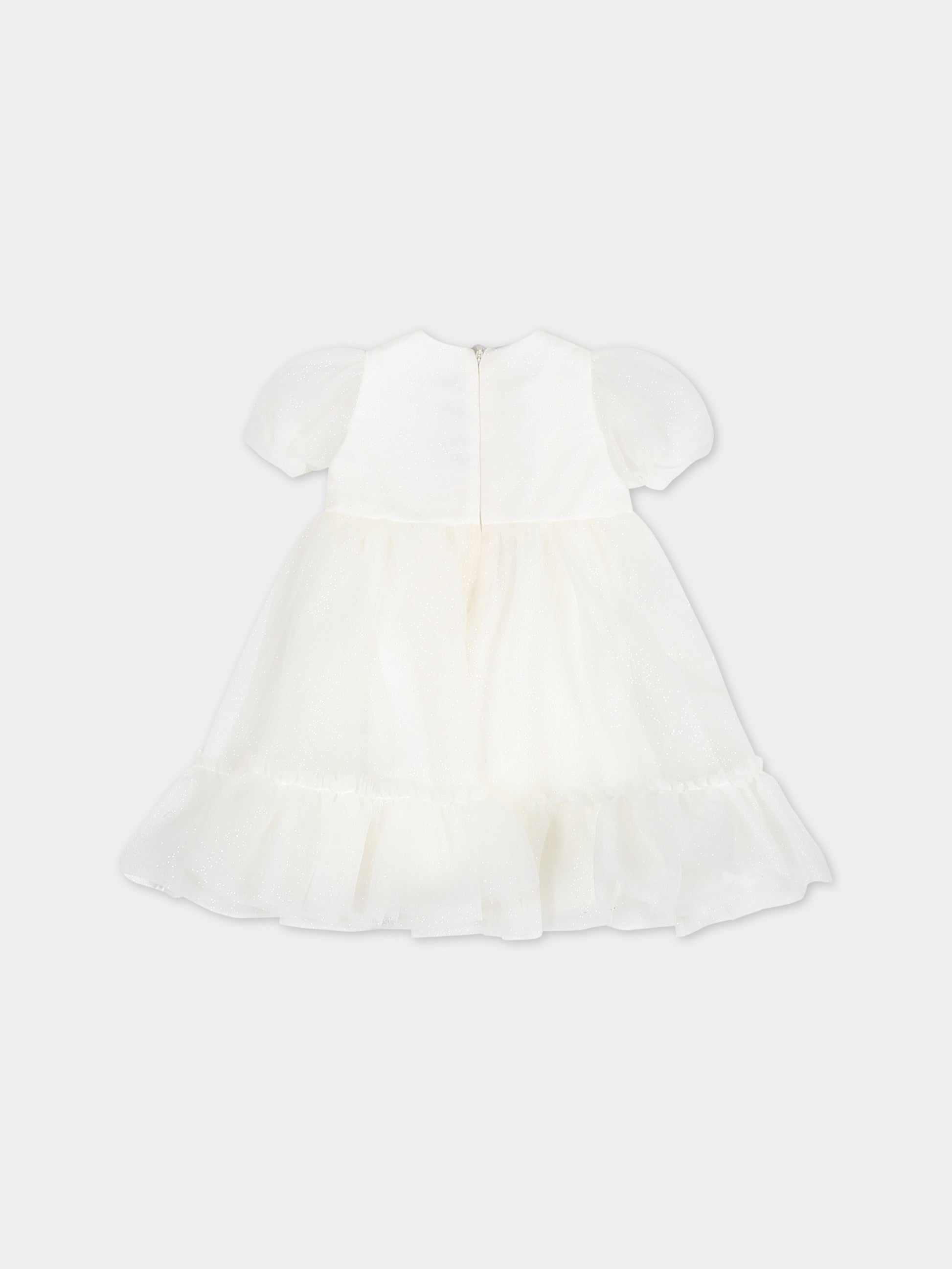 Vestito bianco per neonata,Simonetta,ST1001 O0046 101