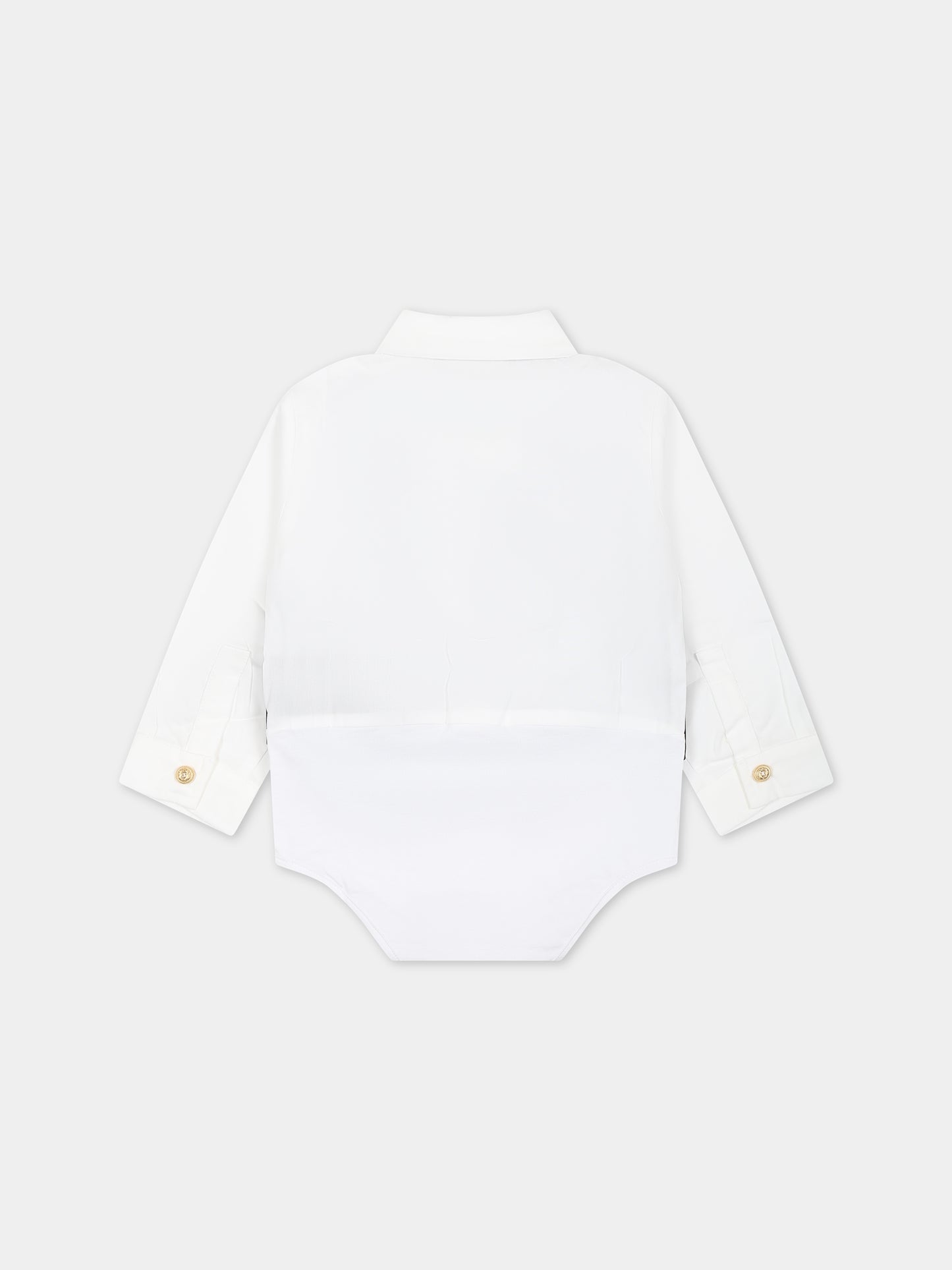 Camicia bianca per neonato,Balmain Kids,BTA530 P0013 100NE