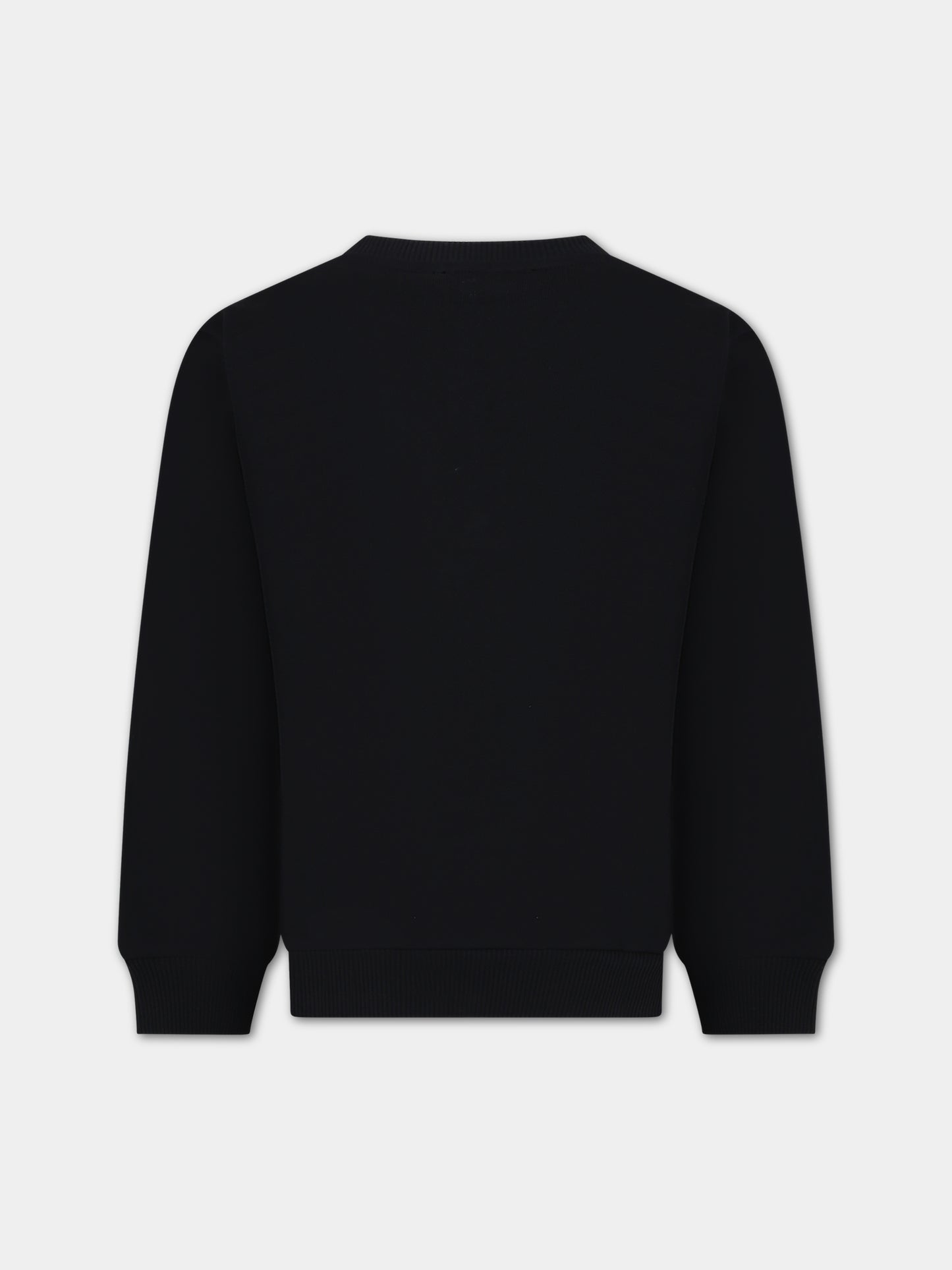 Felpa nera per bambini con logo,Balmain Kids,BT4R10 Z0081 930OR