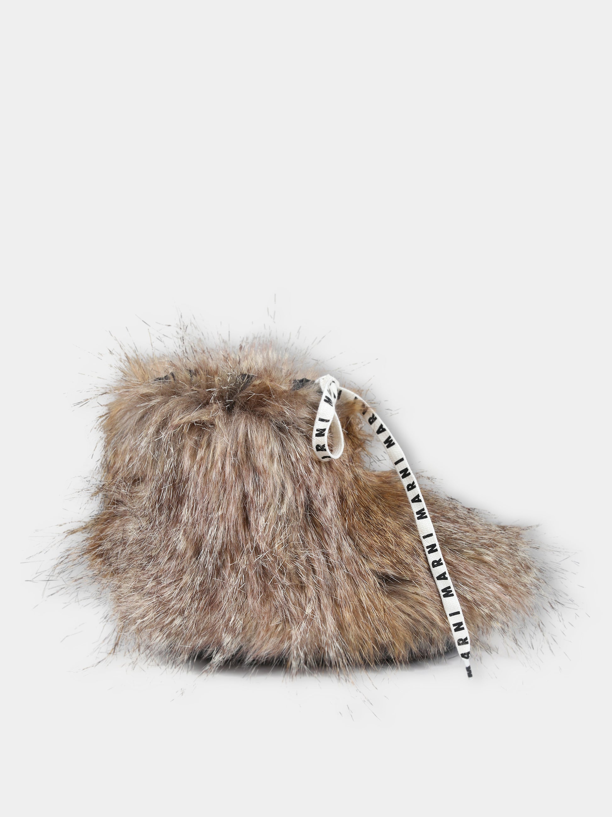 Stivaletti marroni per bambina con logo,Marni Kids,75370 3