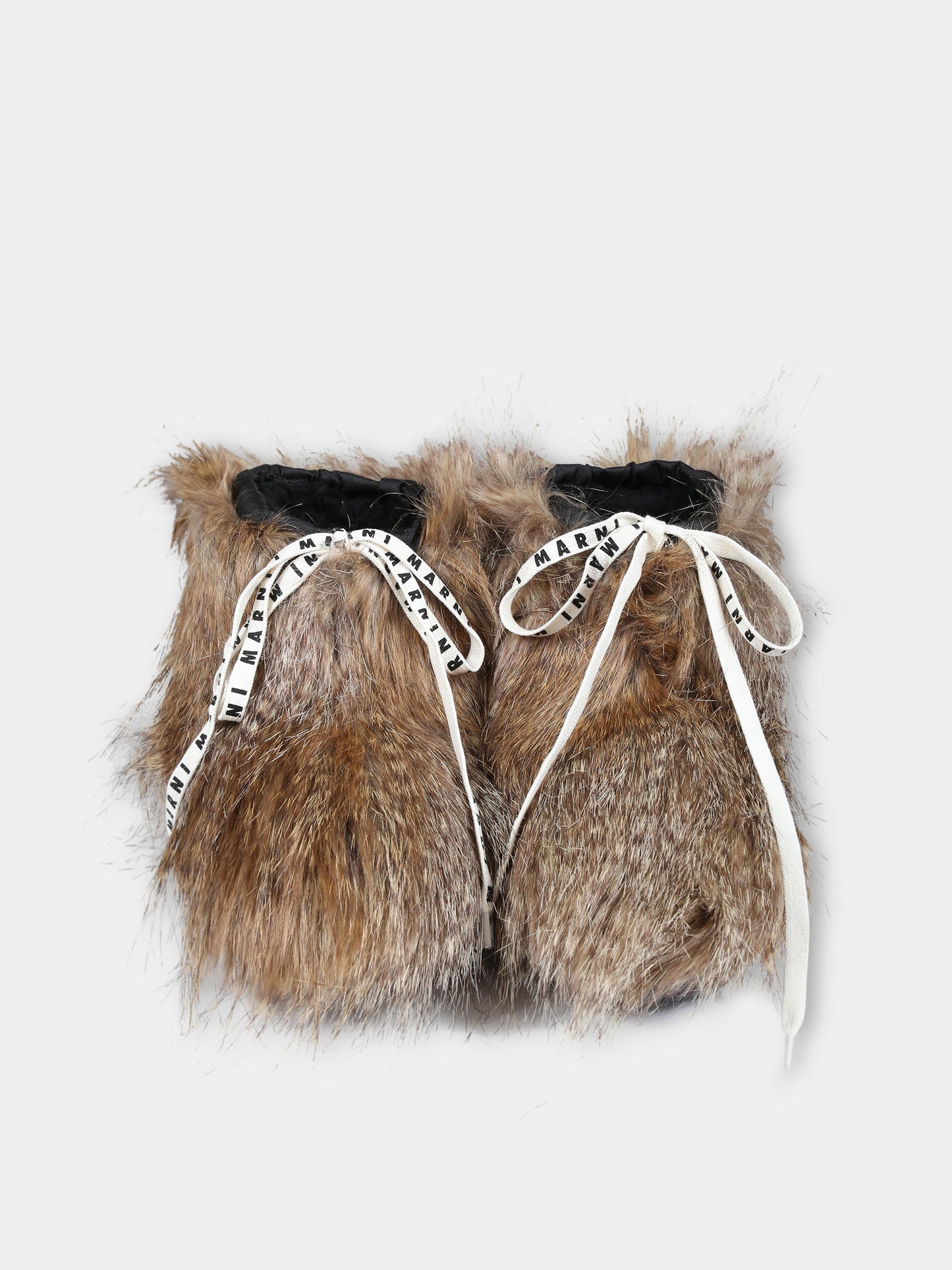 Stivaletti marroni per bambina con logo,Marni Kids,75370 3