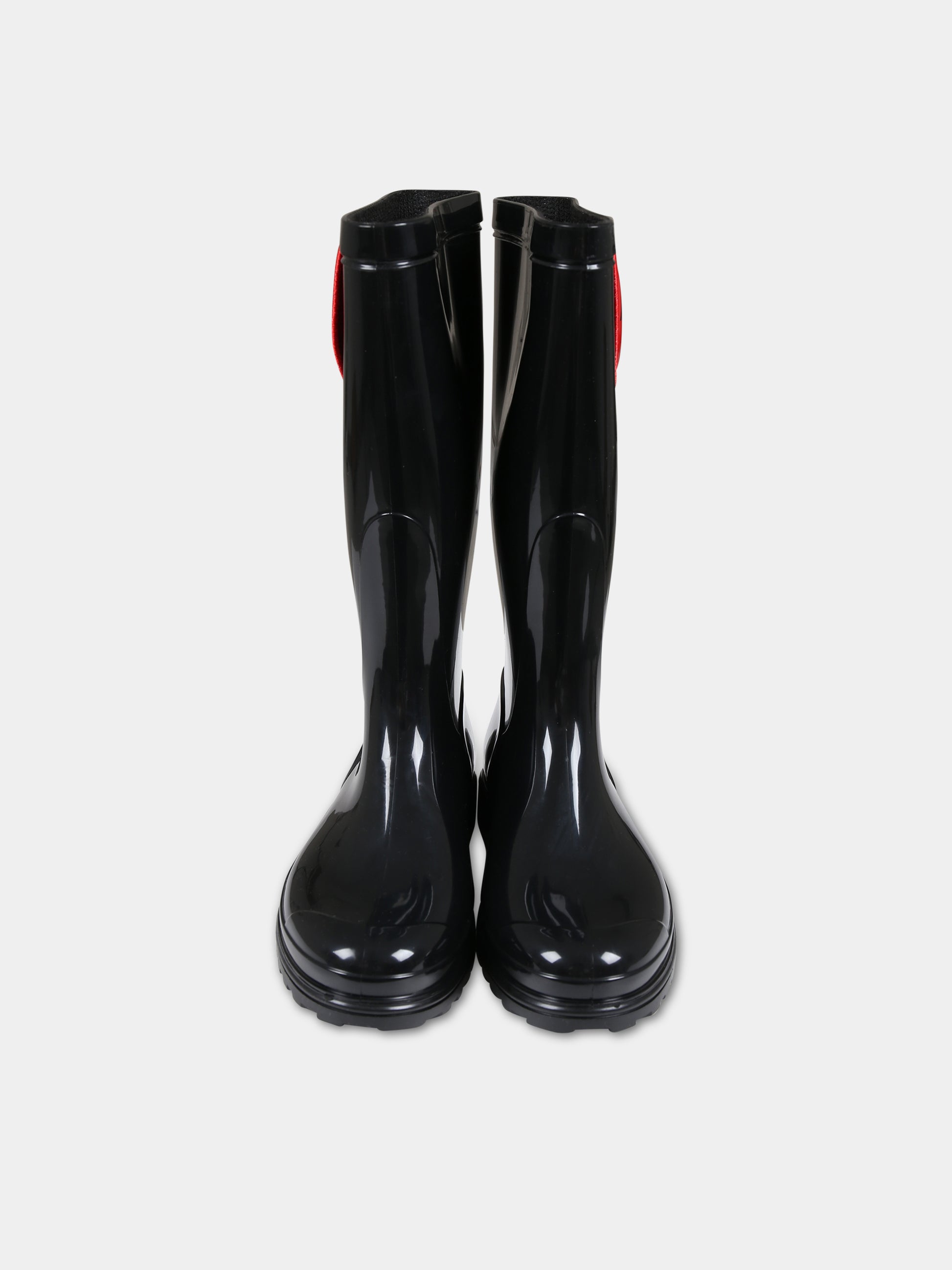 Stivali neri per bambina con cuore,Moschino Kids,76093 1