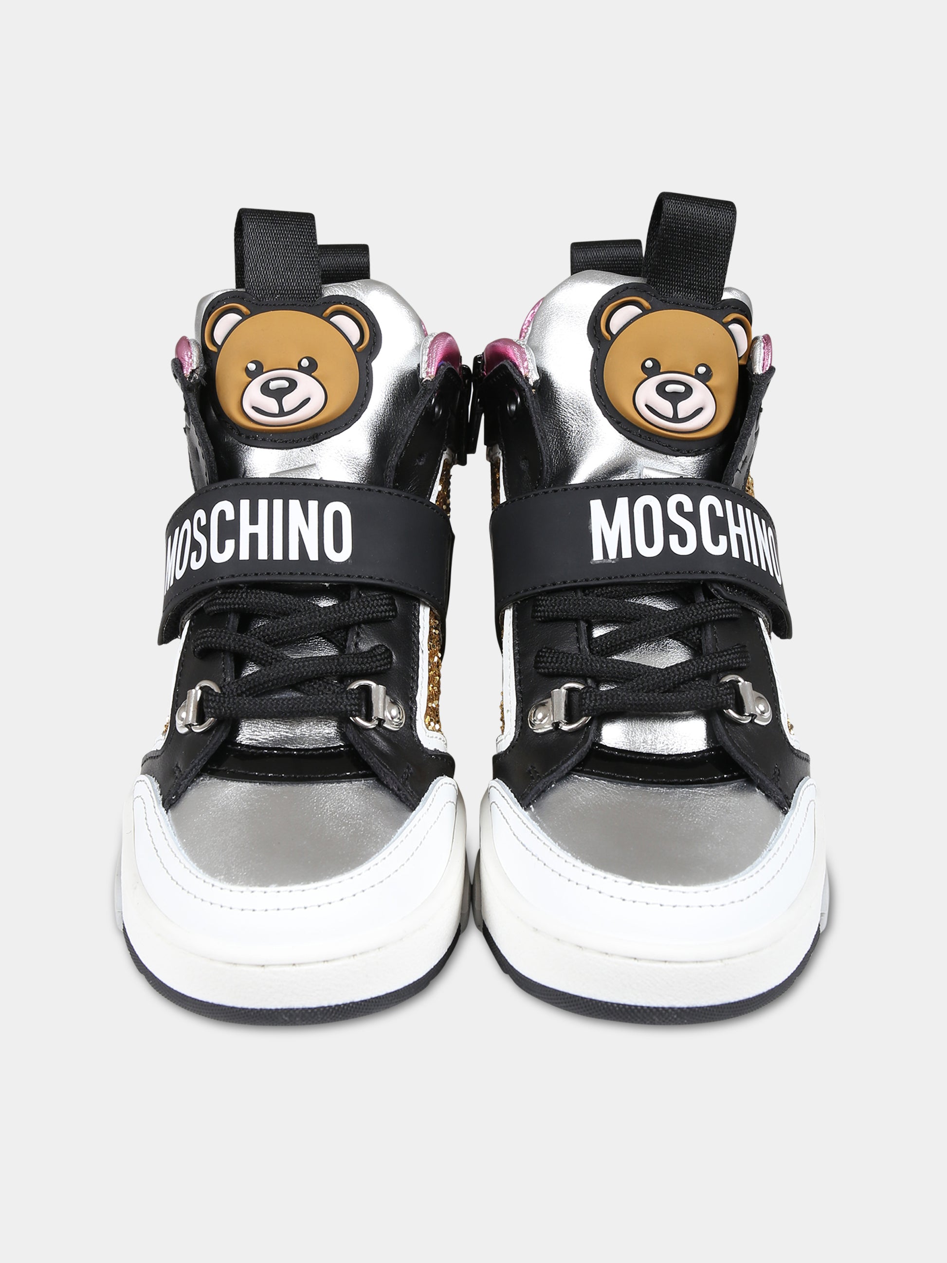 Sneakers nere per bambina con Teddy Bear,Moschino Kids,76019 3