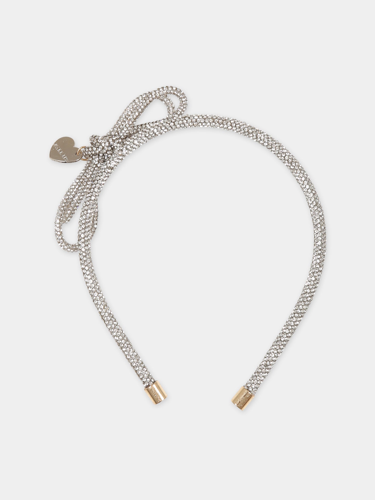 Cerchietto argento per bambina con fiocco,Monnalisa,17B015 2758 0001