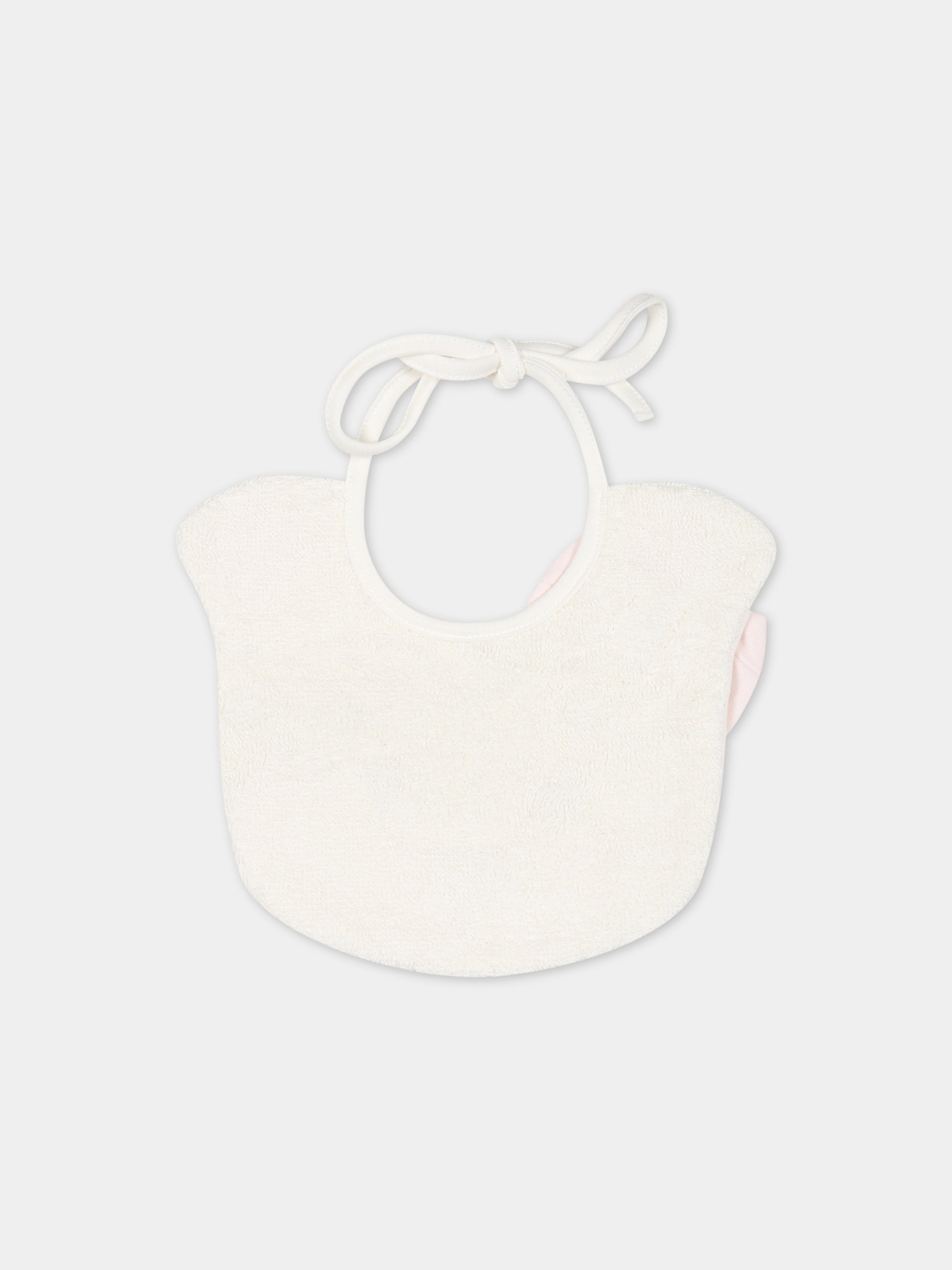 Set bianco per neonata con logo,Monnalisa,35B505 2004 0192