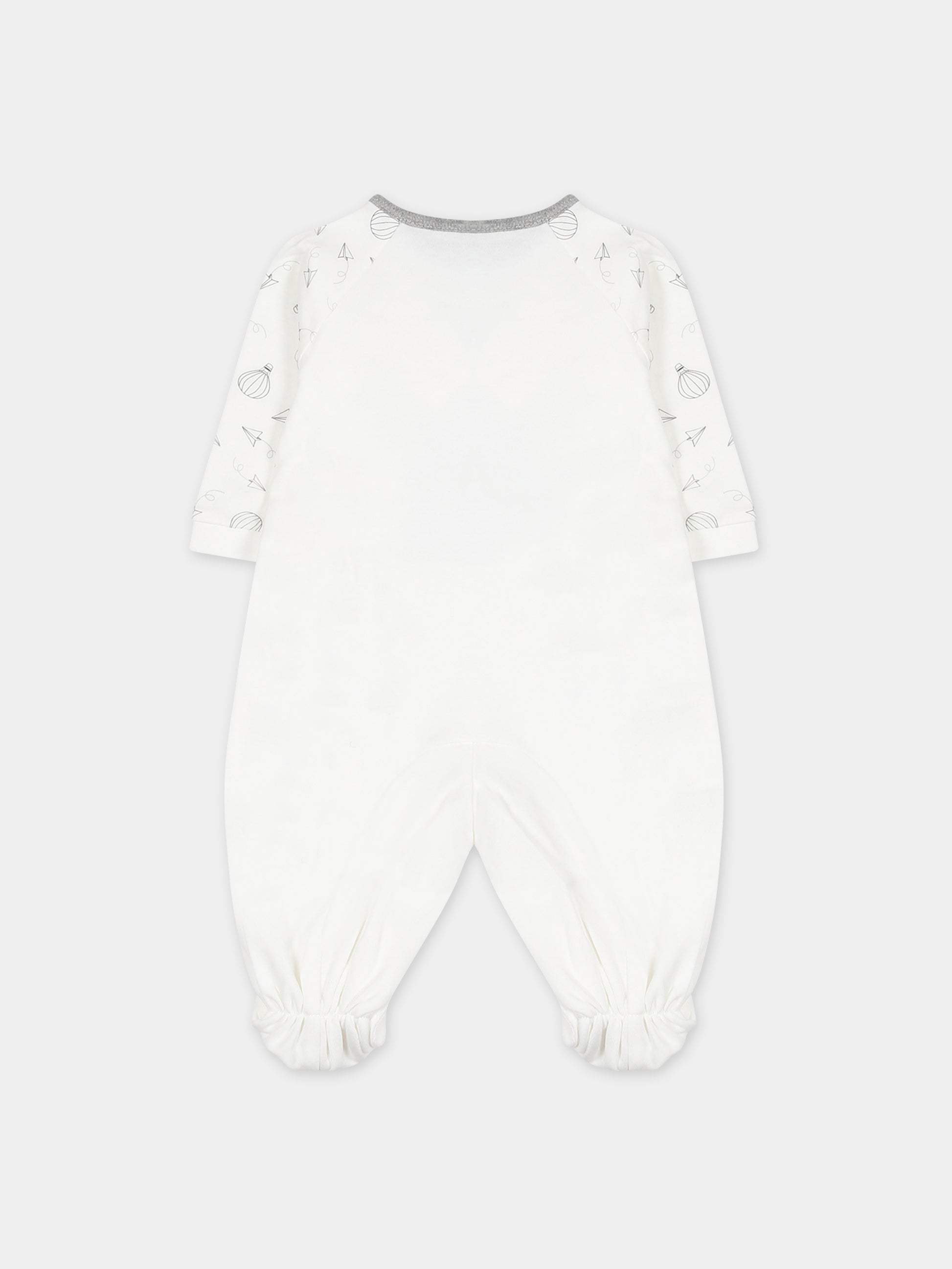 Tutina bianca per neonati con stampa Snoopy e cuore,Monnalisa,22B203 2004 0132