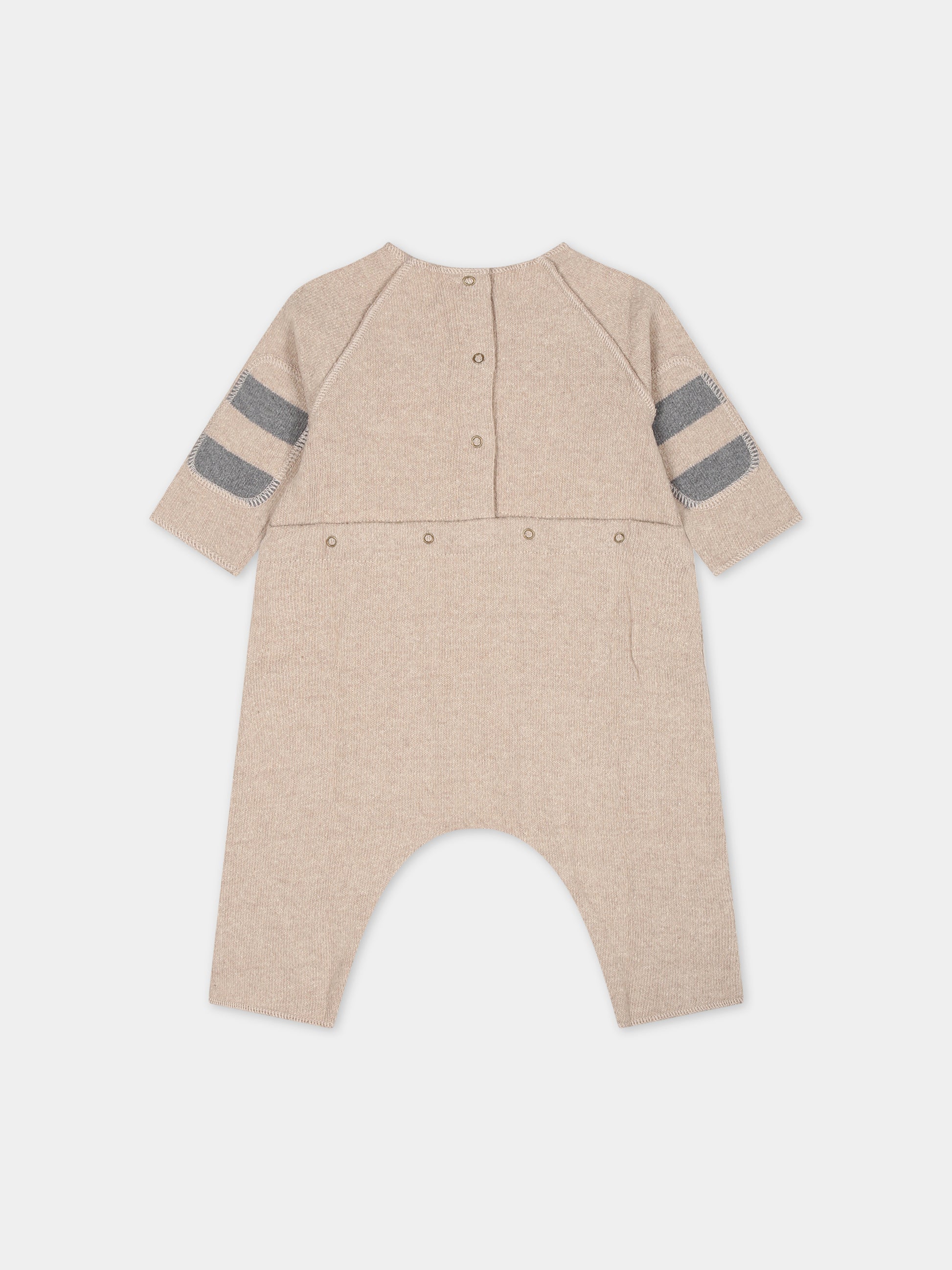 Tutina beige per neonati con scritta,Zhoe & Tobiah,K9 NASTBI