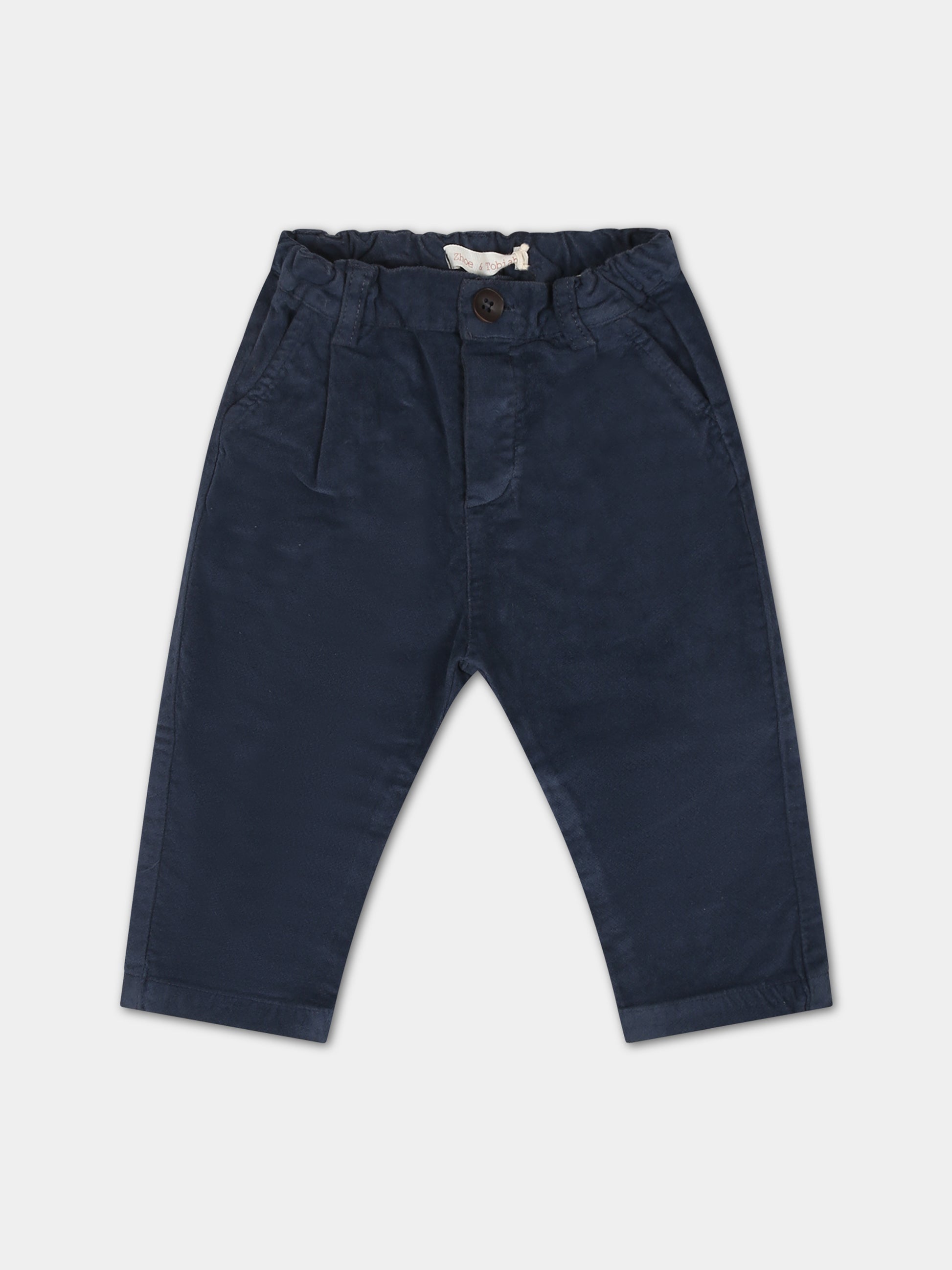 Pantaloni blu per neonato,Zhoe & Tobiah,PJS18 11 BB