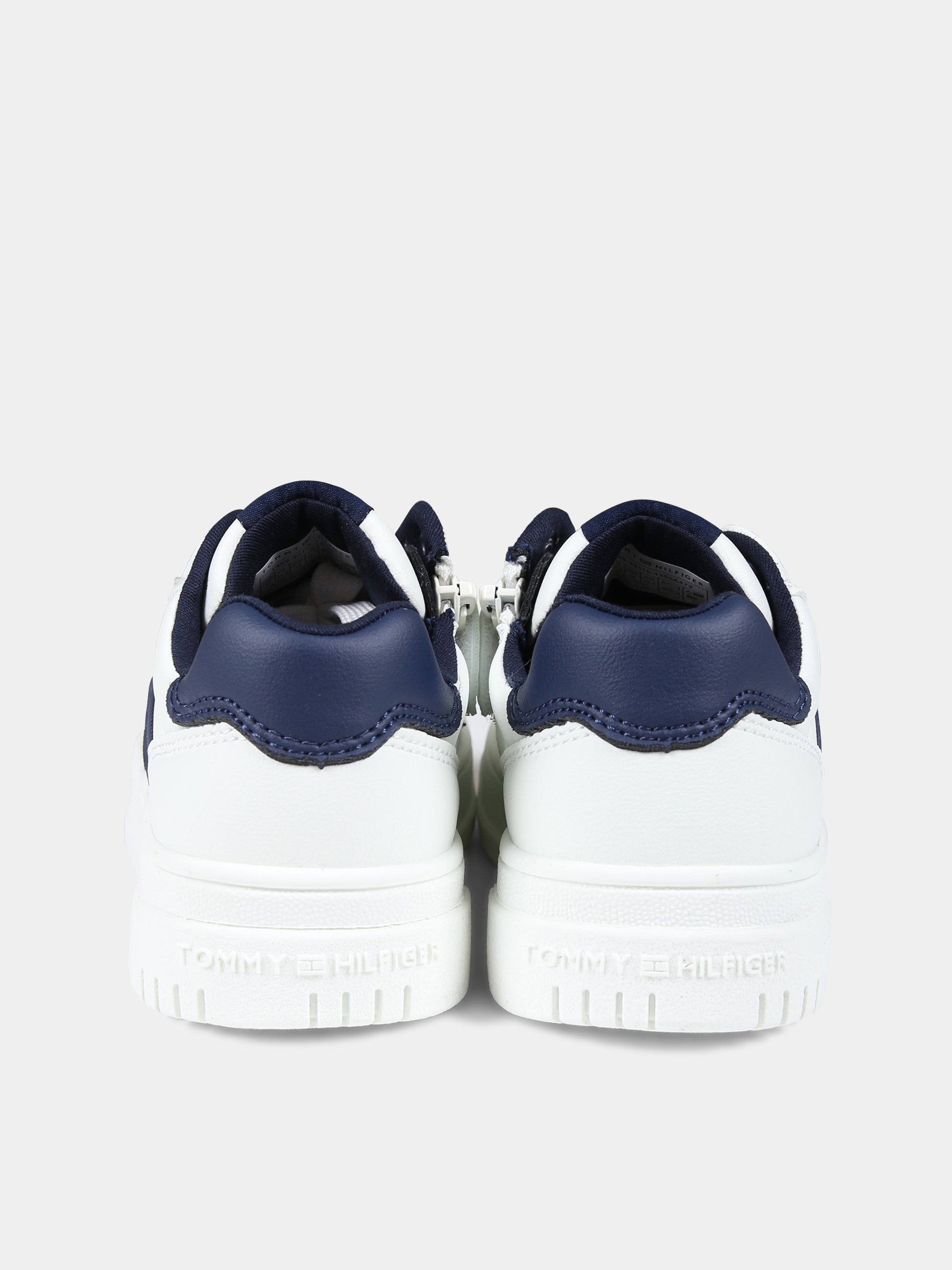 Sneakers bianche per bambino con logo,Tommy Hilfiger Junior,T3X9 33115 1355A473