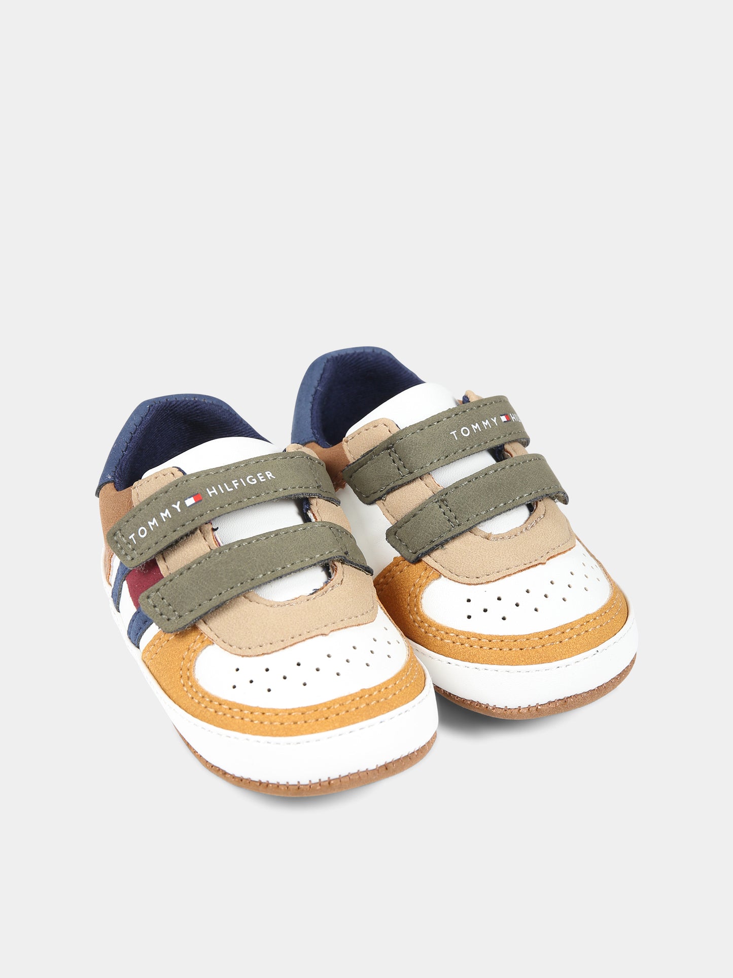 Sneakers bianche per neonato con logo,Tommy Hilfiger Junior,T0B4 33091 1269A330