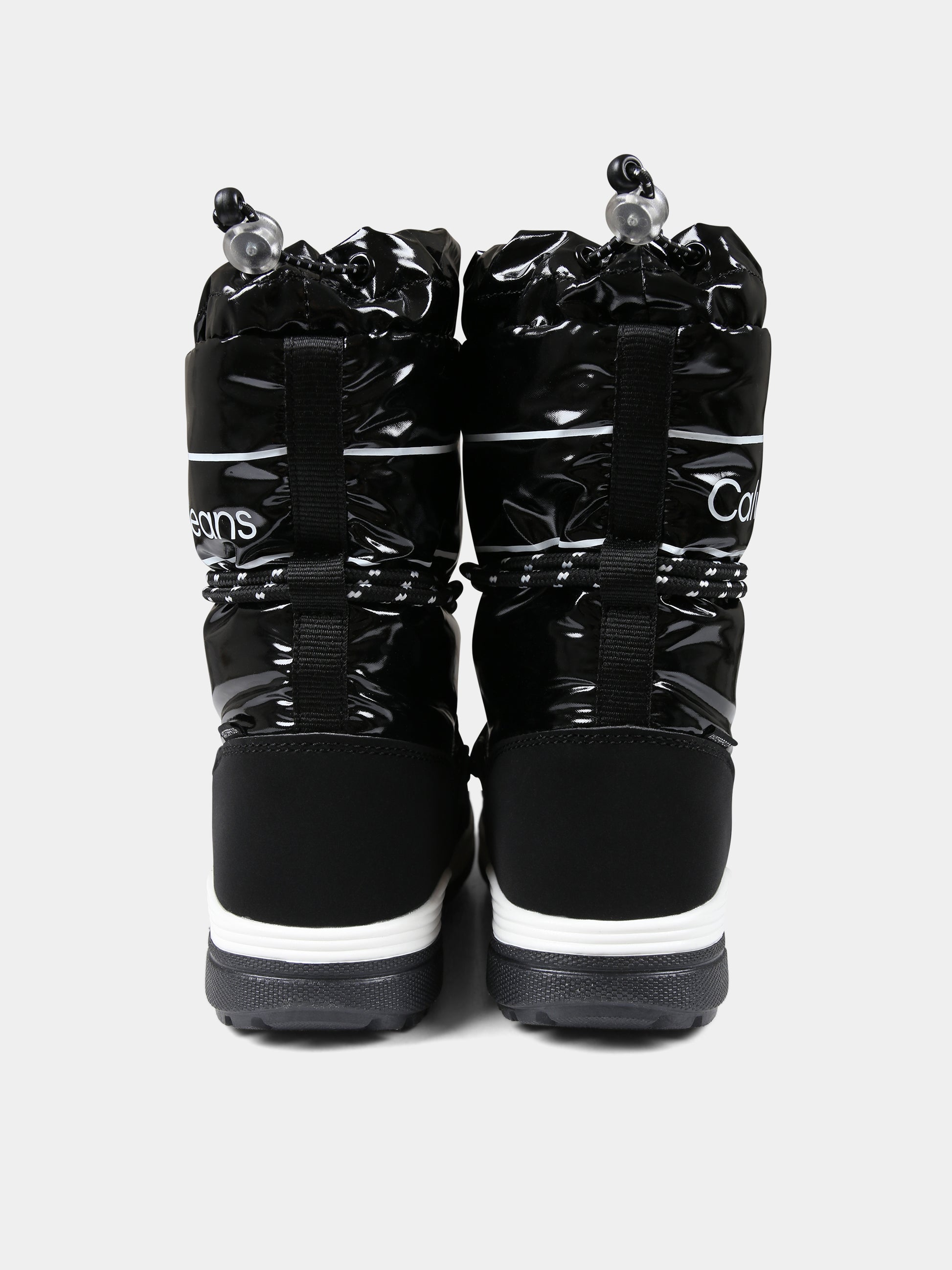 Stivali da neve neri per bambina con logo,Calvin Klein Kids,V3A6 80713 1486999