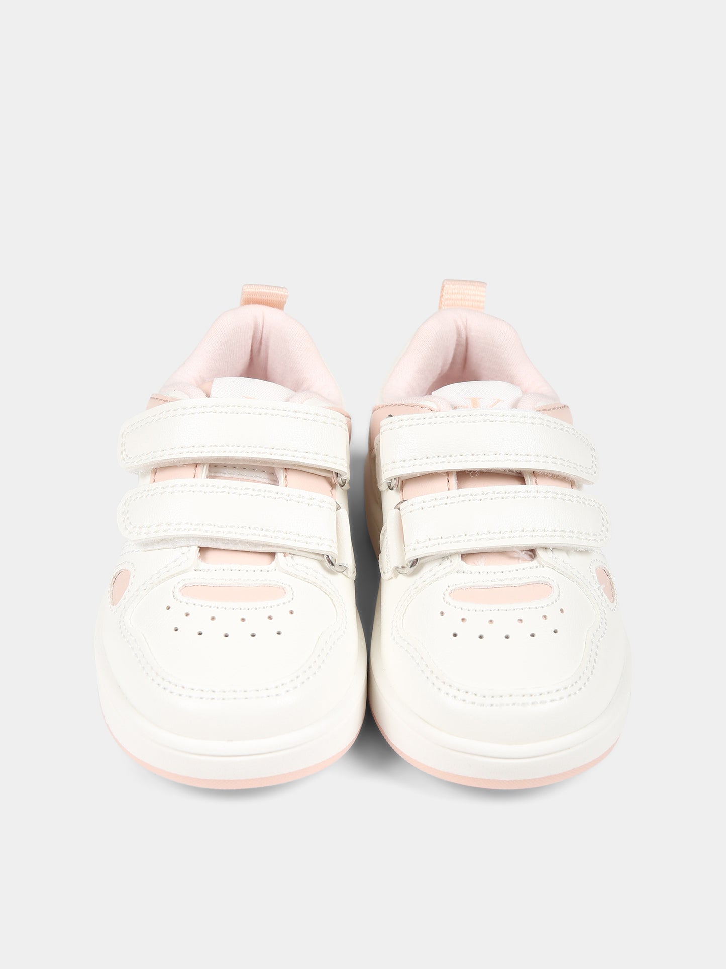 Sneakers bianche per bambina con logo,Calvin Klein Kids,V1A9 80652 1355A507