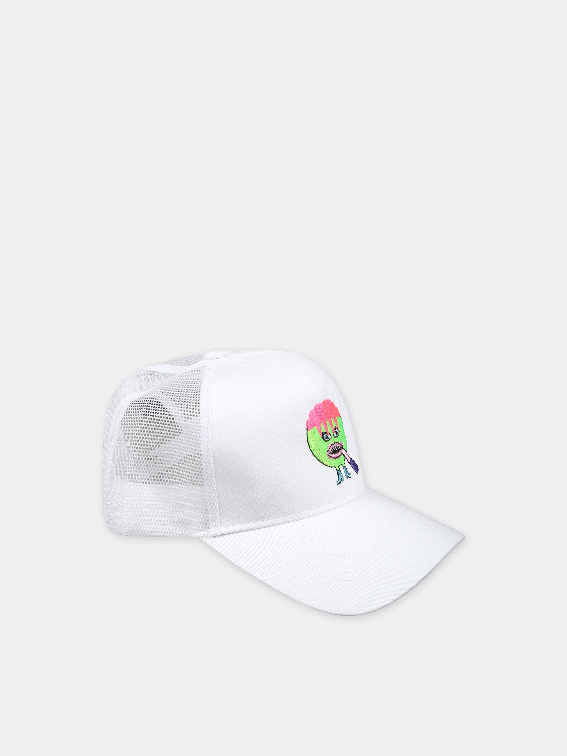 Cappello bianco per bambina con ricamo,Caroline Bosmans,AW23 9102 1000