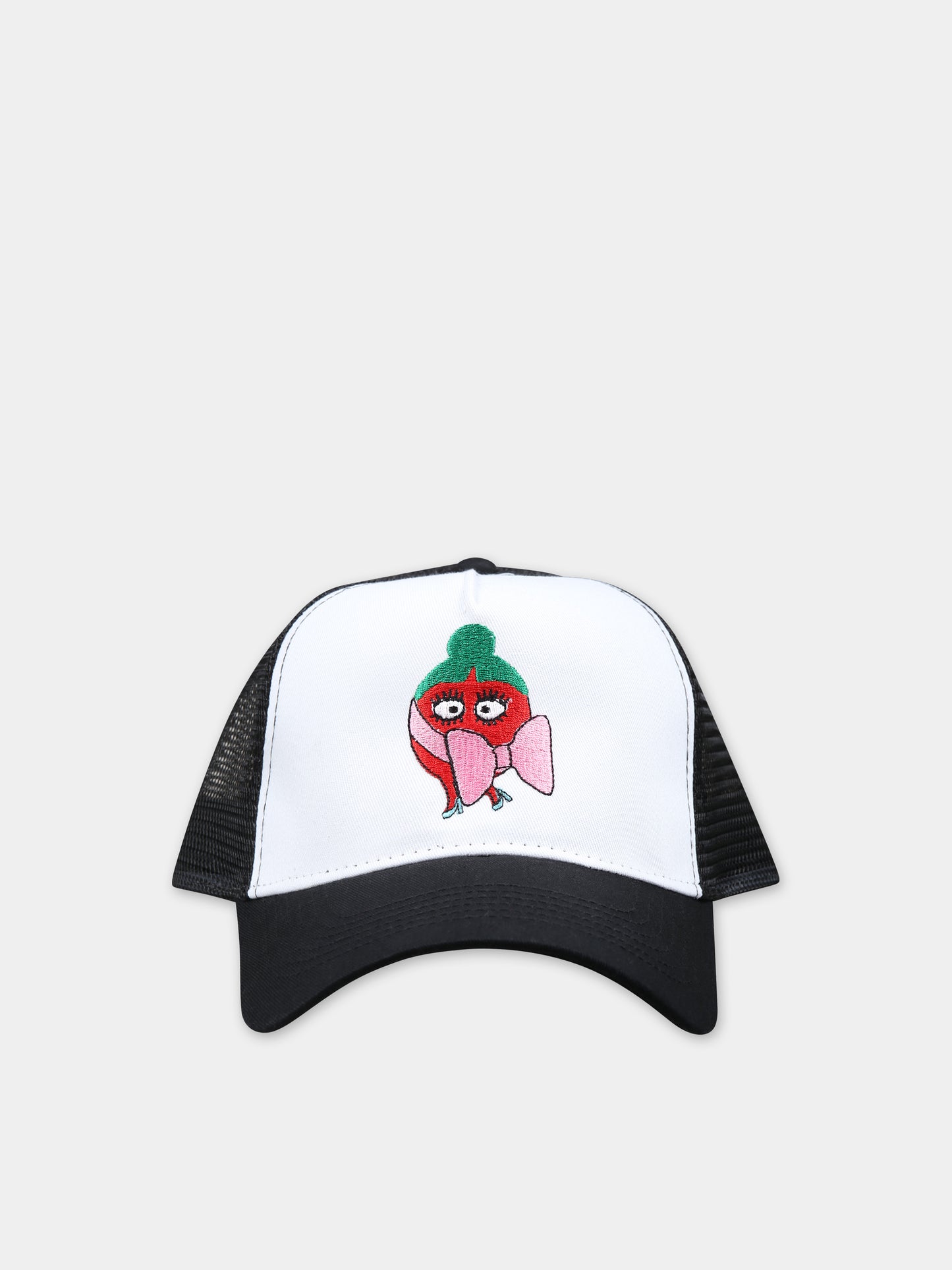 Cappello nero per bambina con ricamo,Caroline Bosmans,AW23 9102 L 9001