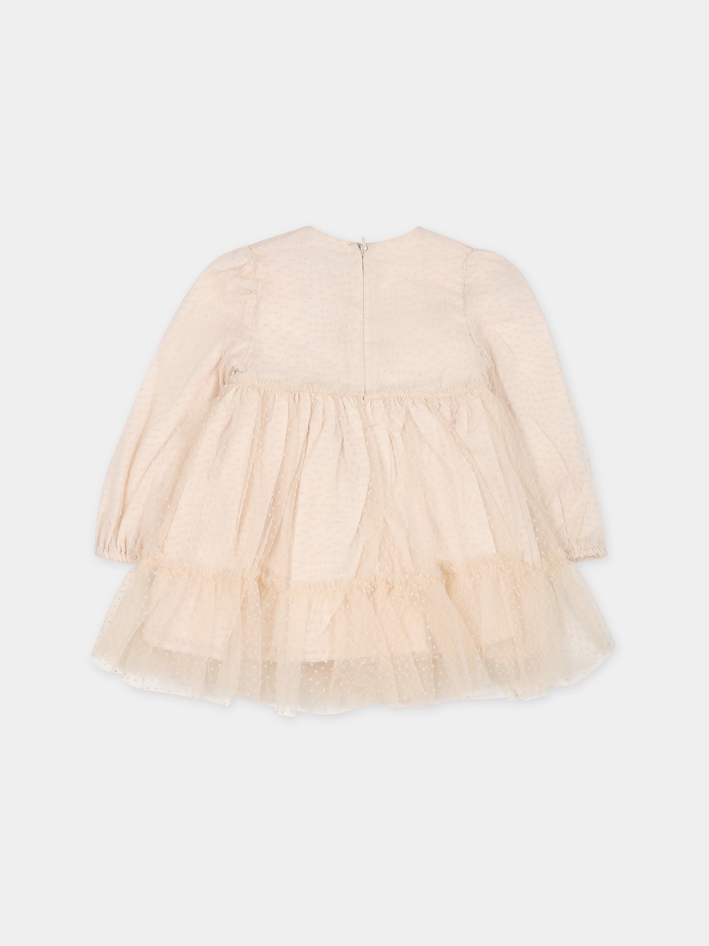 Vestito avorio per neonata con pois,Mayoral,2971 030