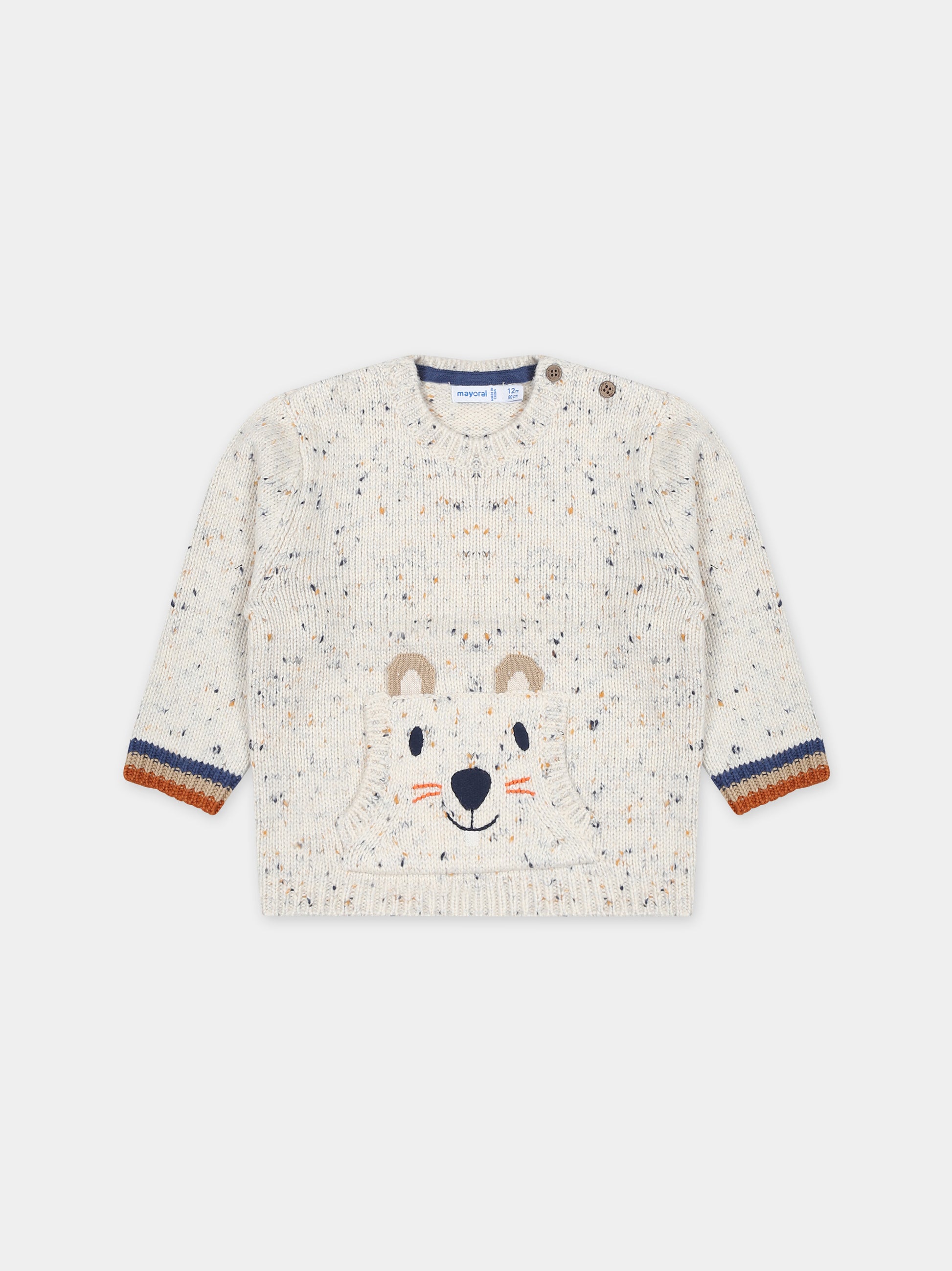 Maglione avorio per neonato,Mayoral,2319 077