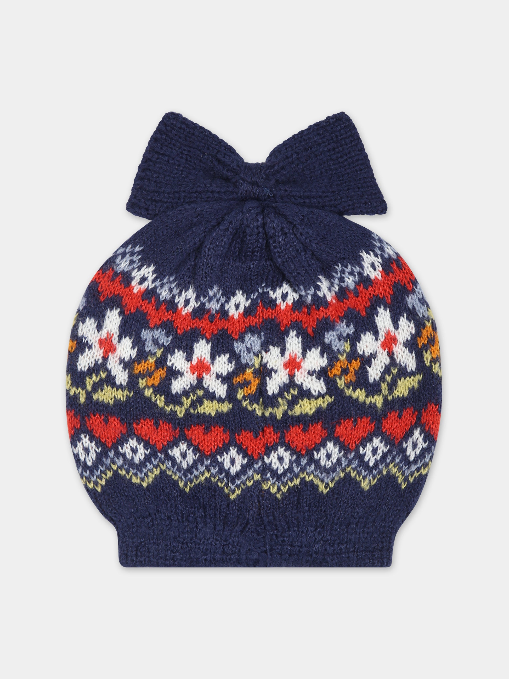 Set blu per neonata con motivo jacquard,Mayoral,10536 086