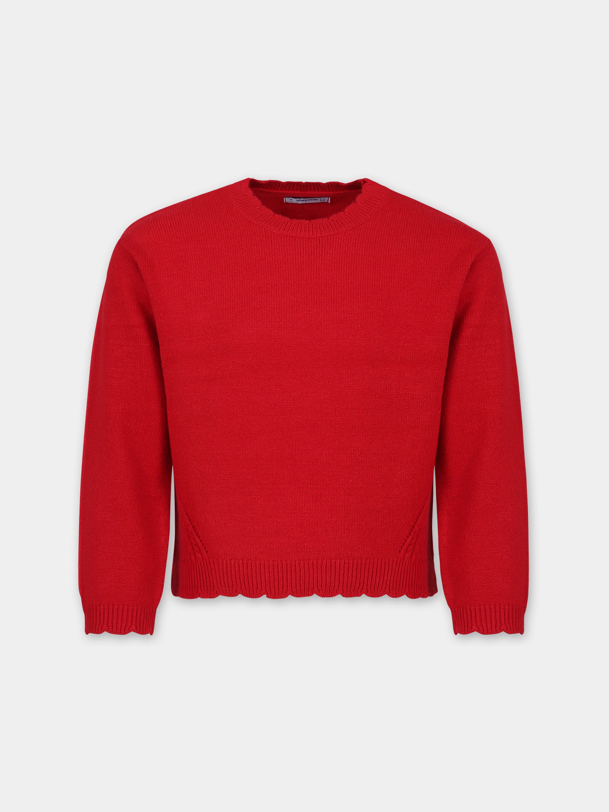 Maglione rosso per bambina,Mayoral,319 010