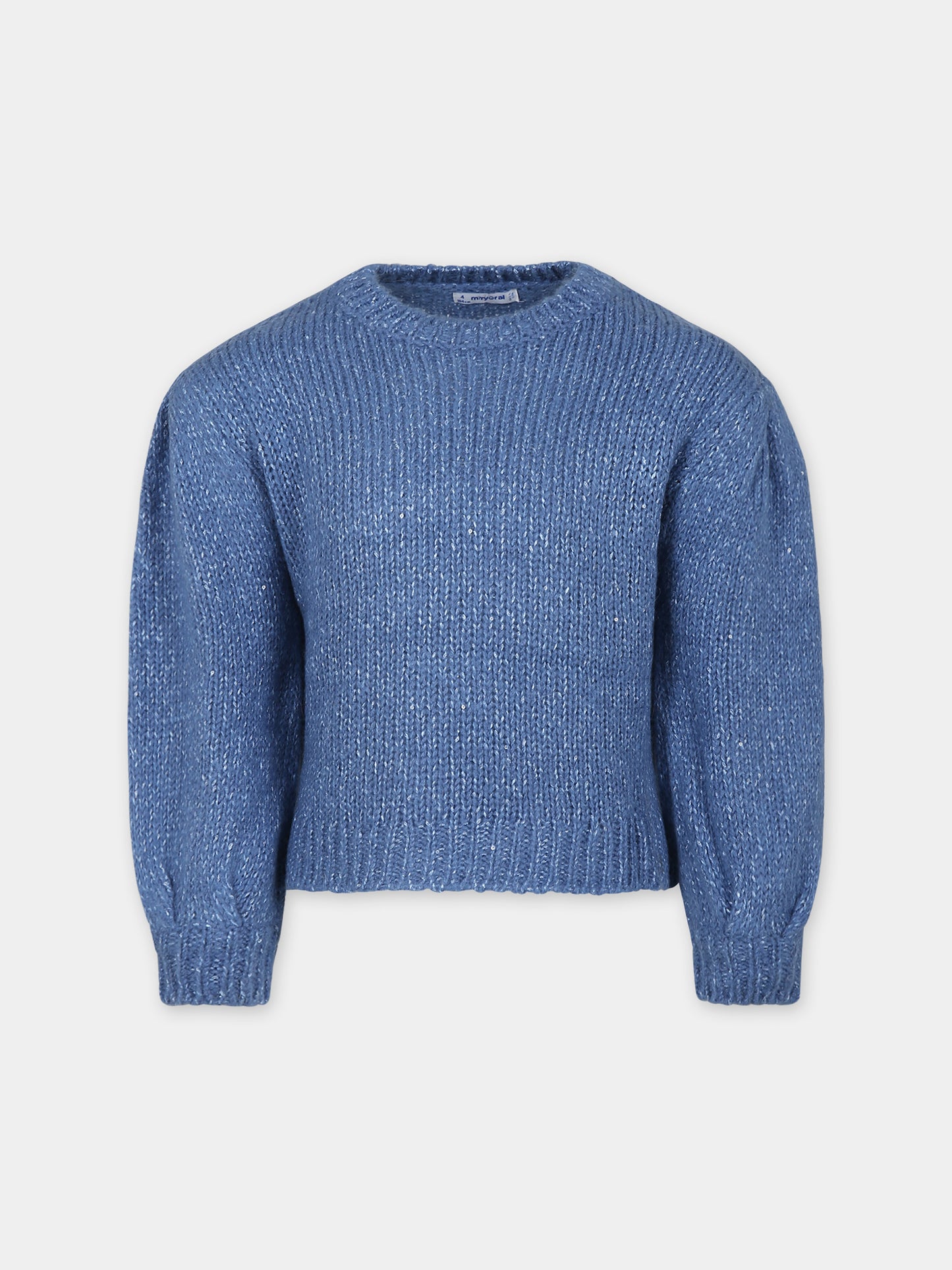 Maglione azzurro per bambina,Mayoral,4302 073