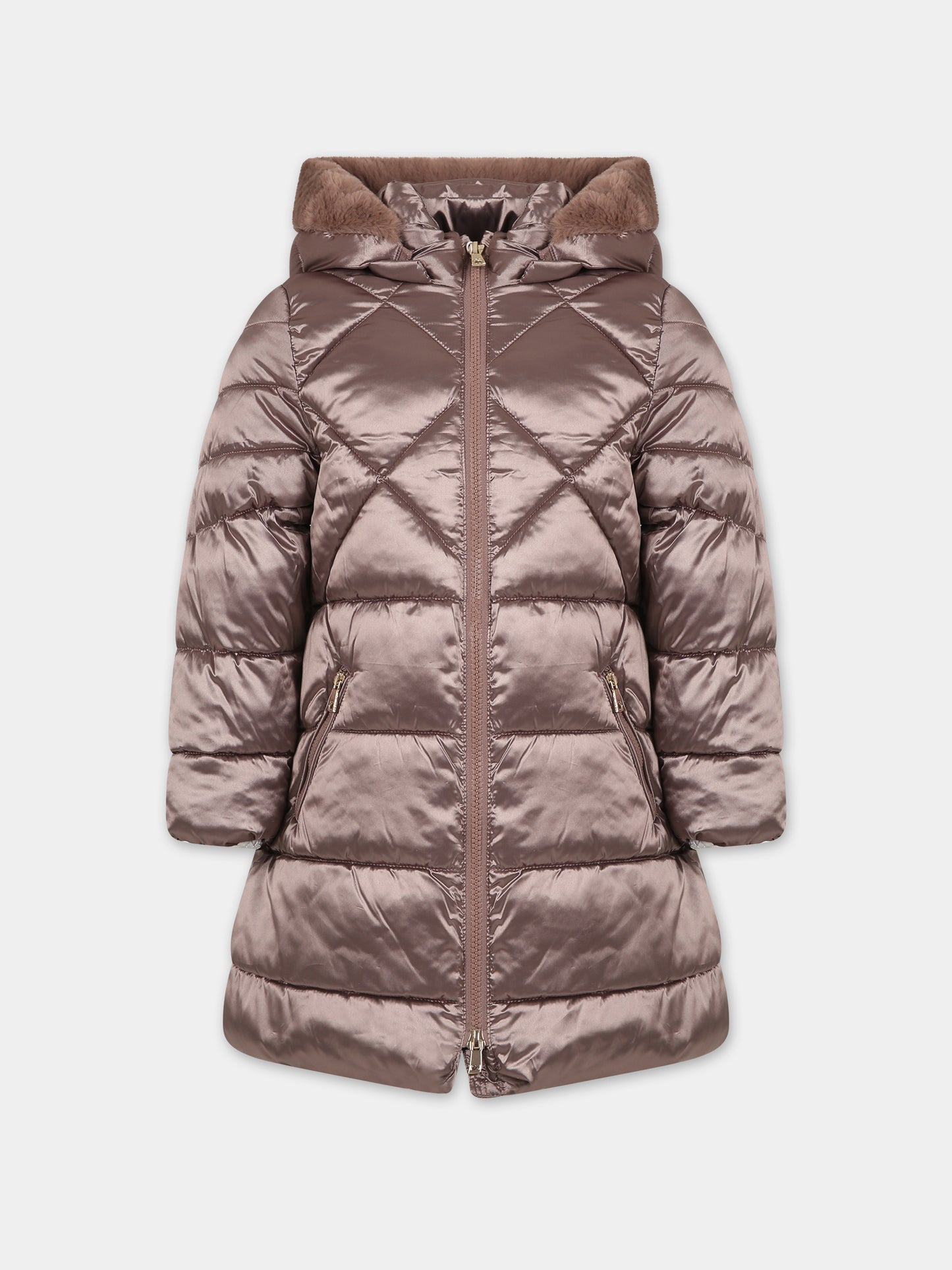 Piumino beige per bambina,Mayoral,4415 032