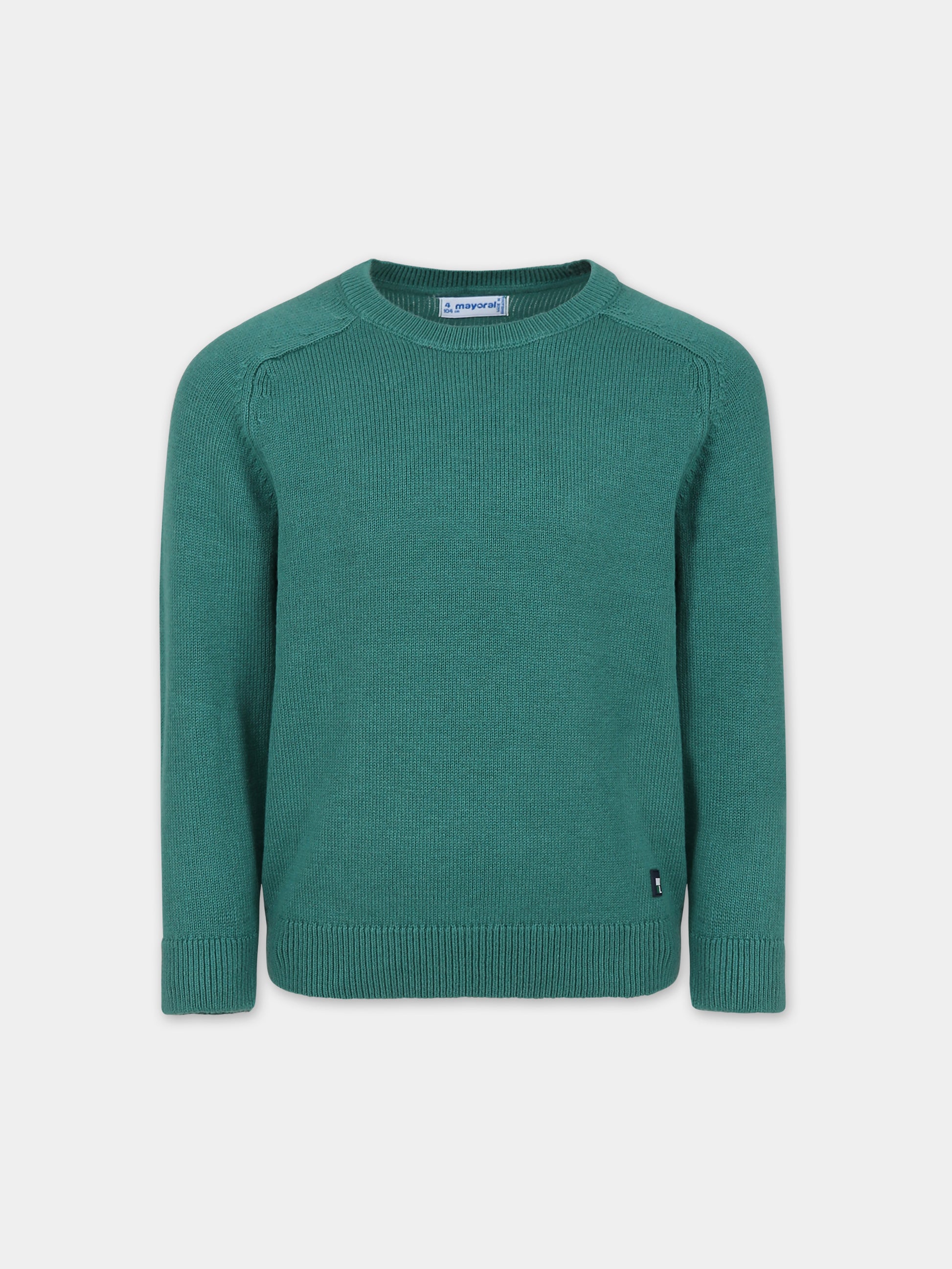 Maglione verde per bambino con logo,Mayoral,311 067