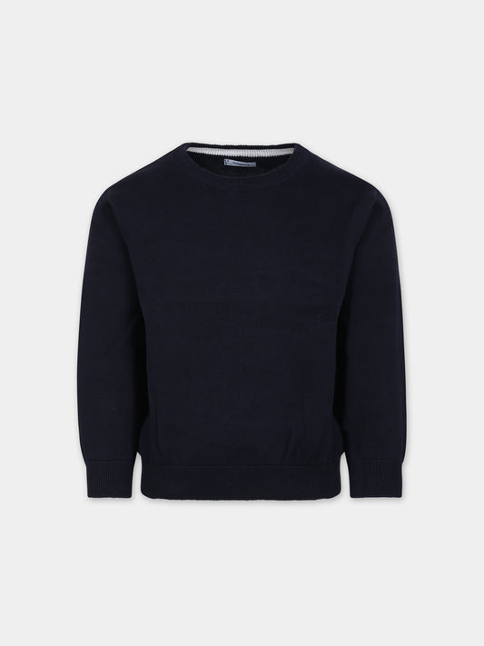 Maglione blu per bambino con logo,Mayoral,323 081