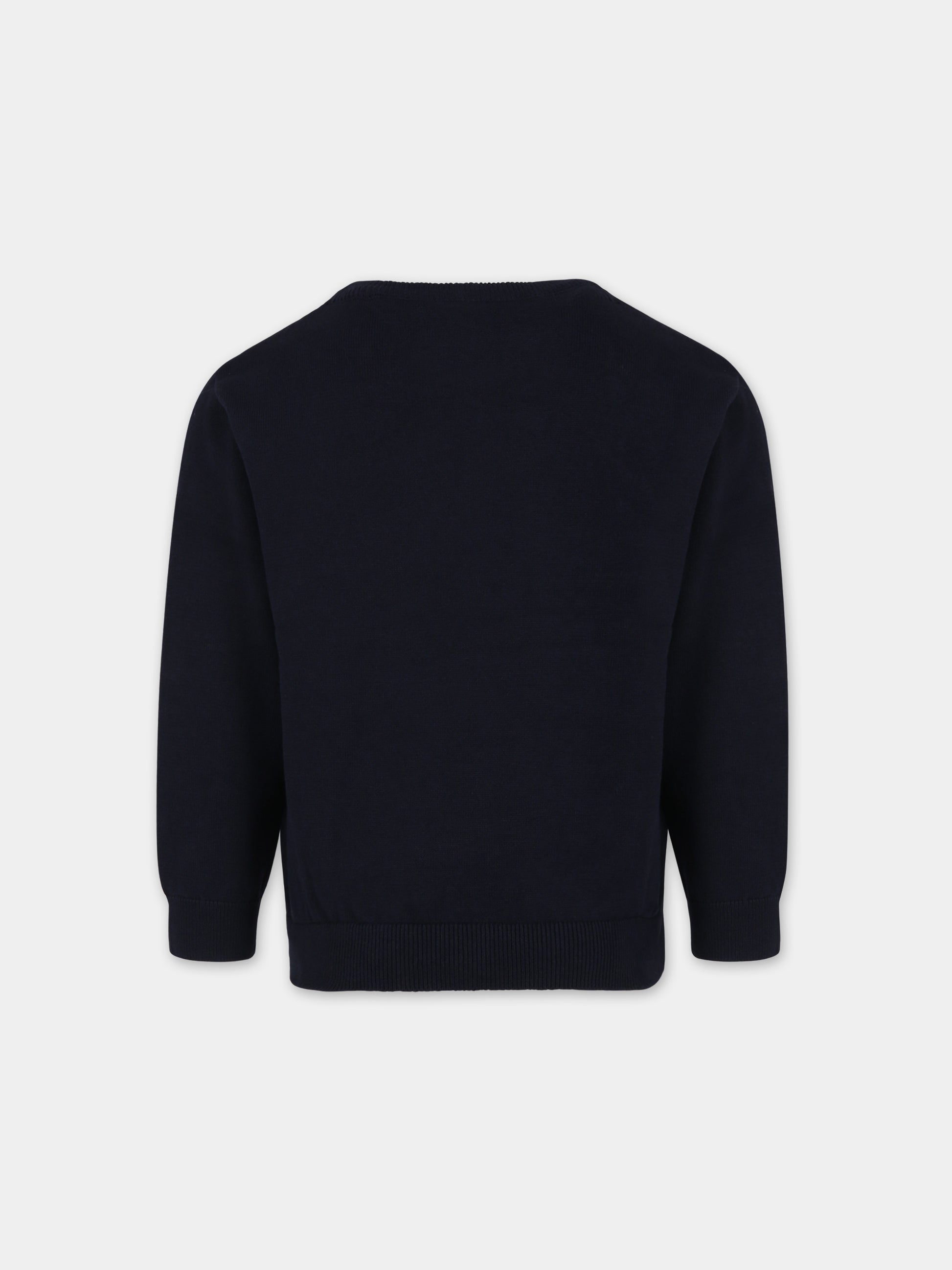 Maglione blu per bambino con logo,Mayoral,323 081