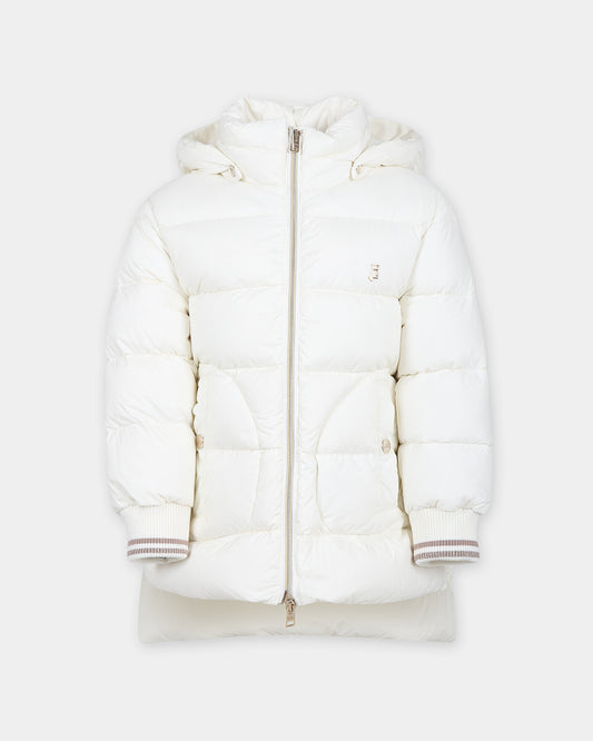 Piumino bianco per bambina con logo,Herno Kids,PI000160G 19288 1000
