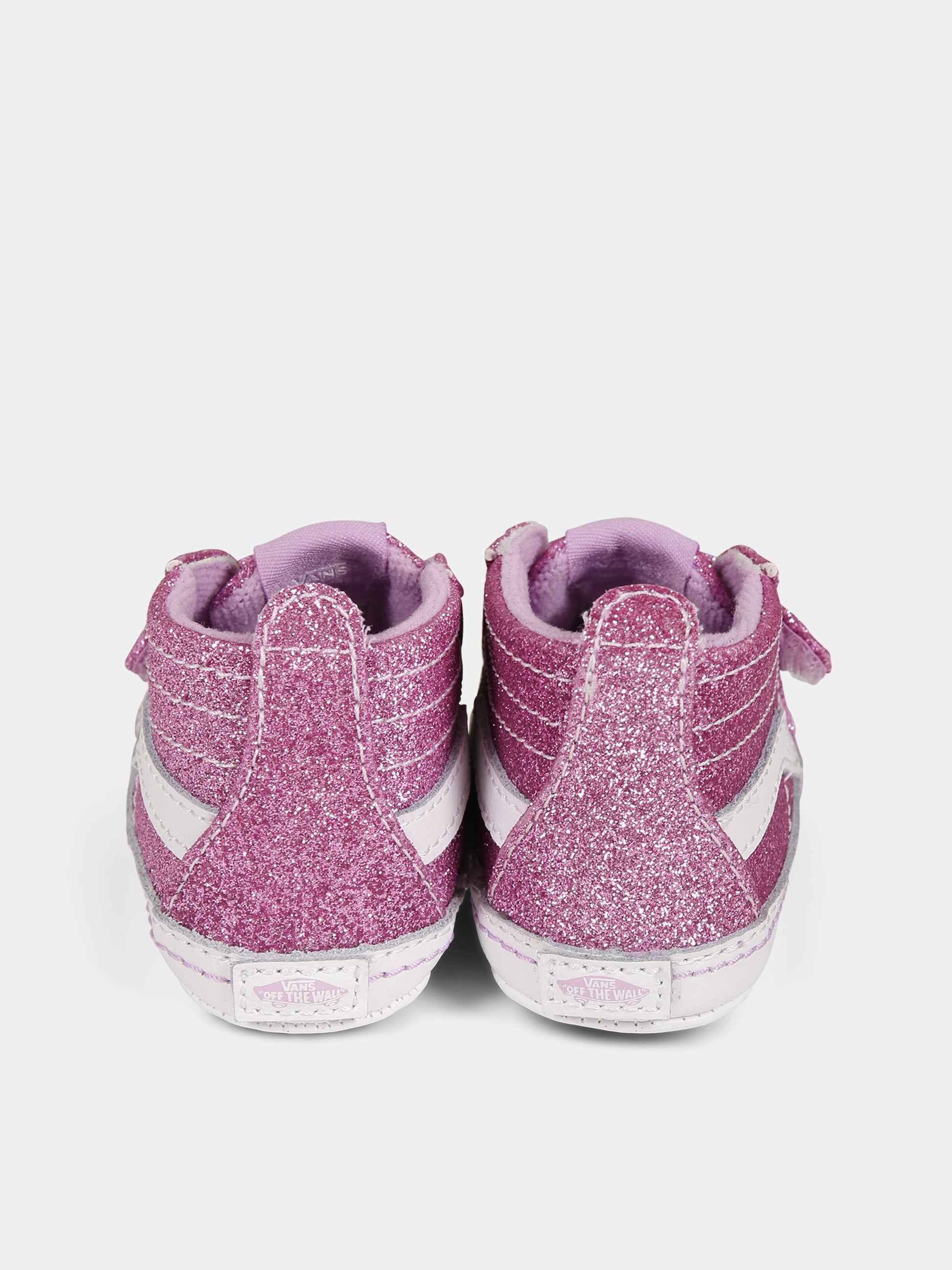 Sneakers basse fucsia da culla glitterate per neonata,Vans,VN0A346PLLC1