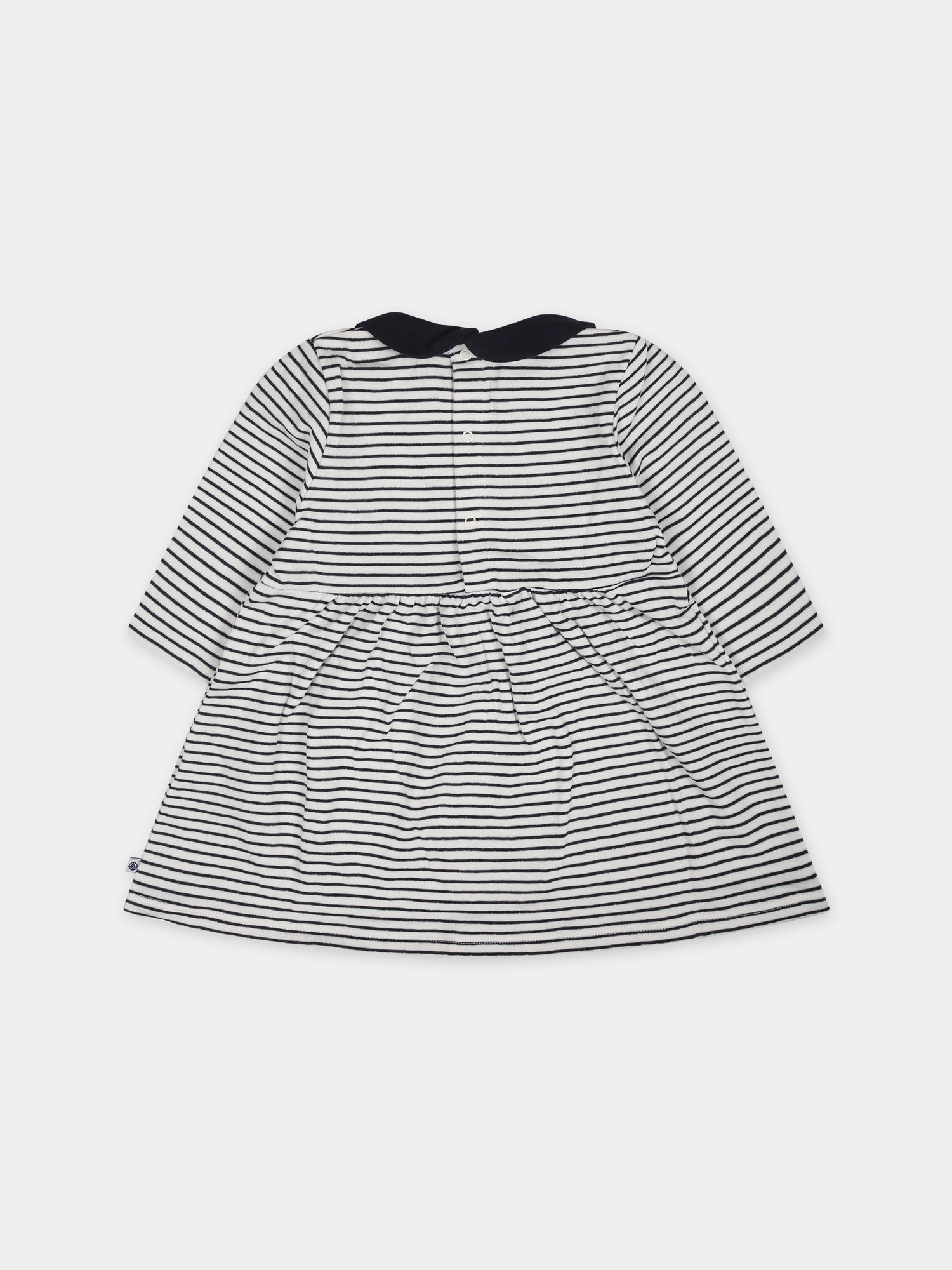 Vestito bianco per neonata,Petit Bateau,A096D 01