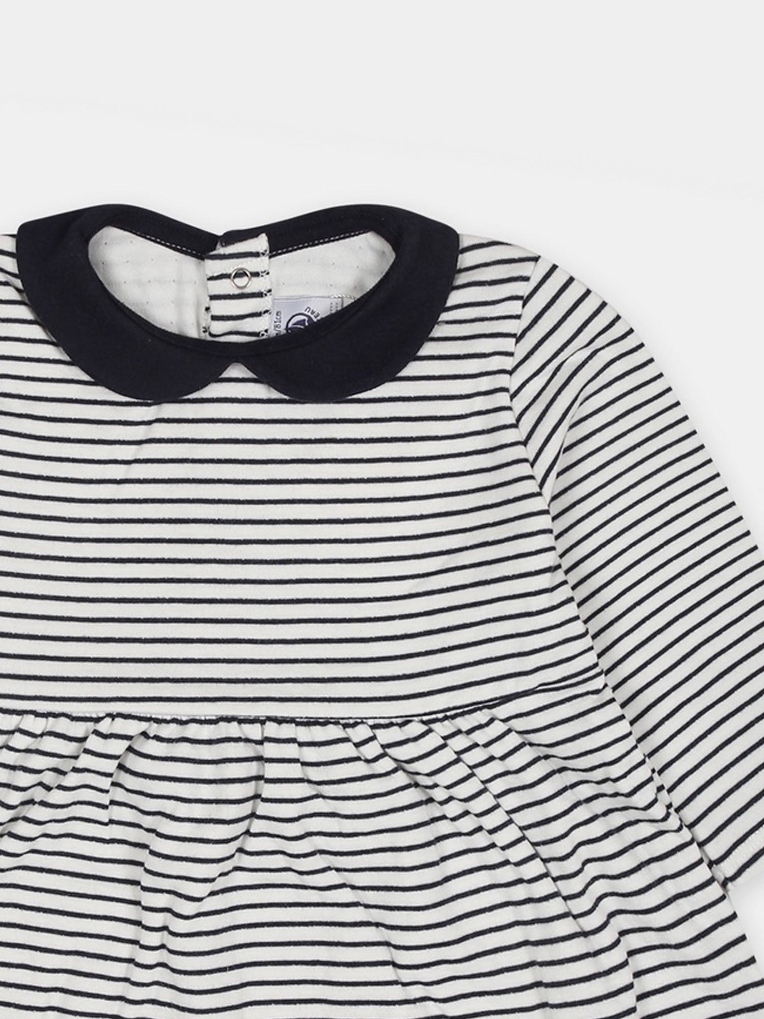 Vestito bianco per neonata,Petit Bateau,A096D 01