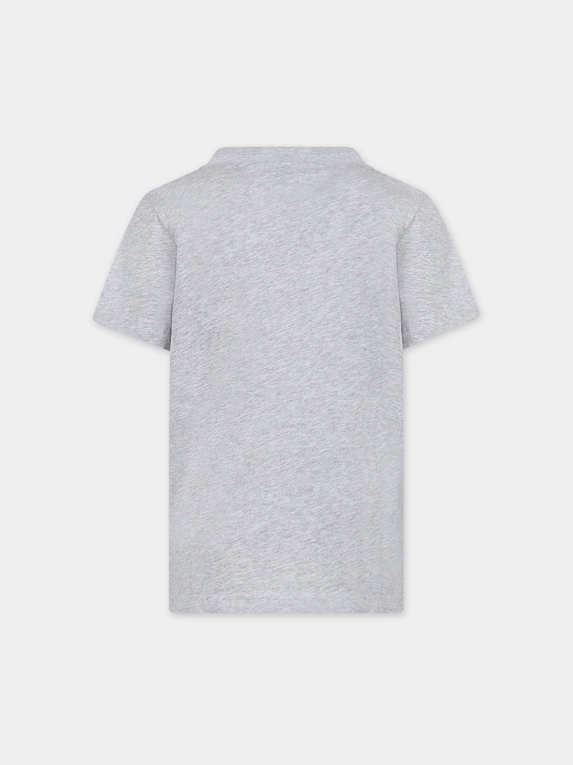 T-shirt grigia per bambino con coccodrillo,Lacoste,TJ1122 CCA