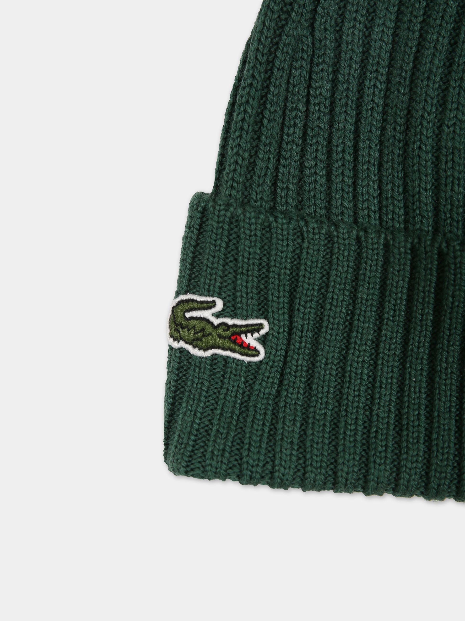 Cappello verde per bambino con patch logo iconico,Lacoste,RB0001 132