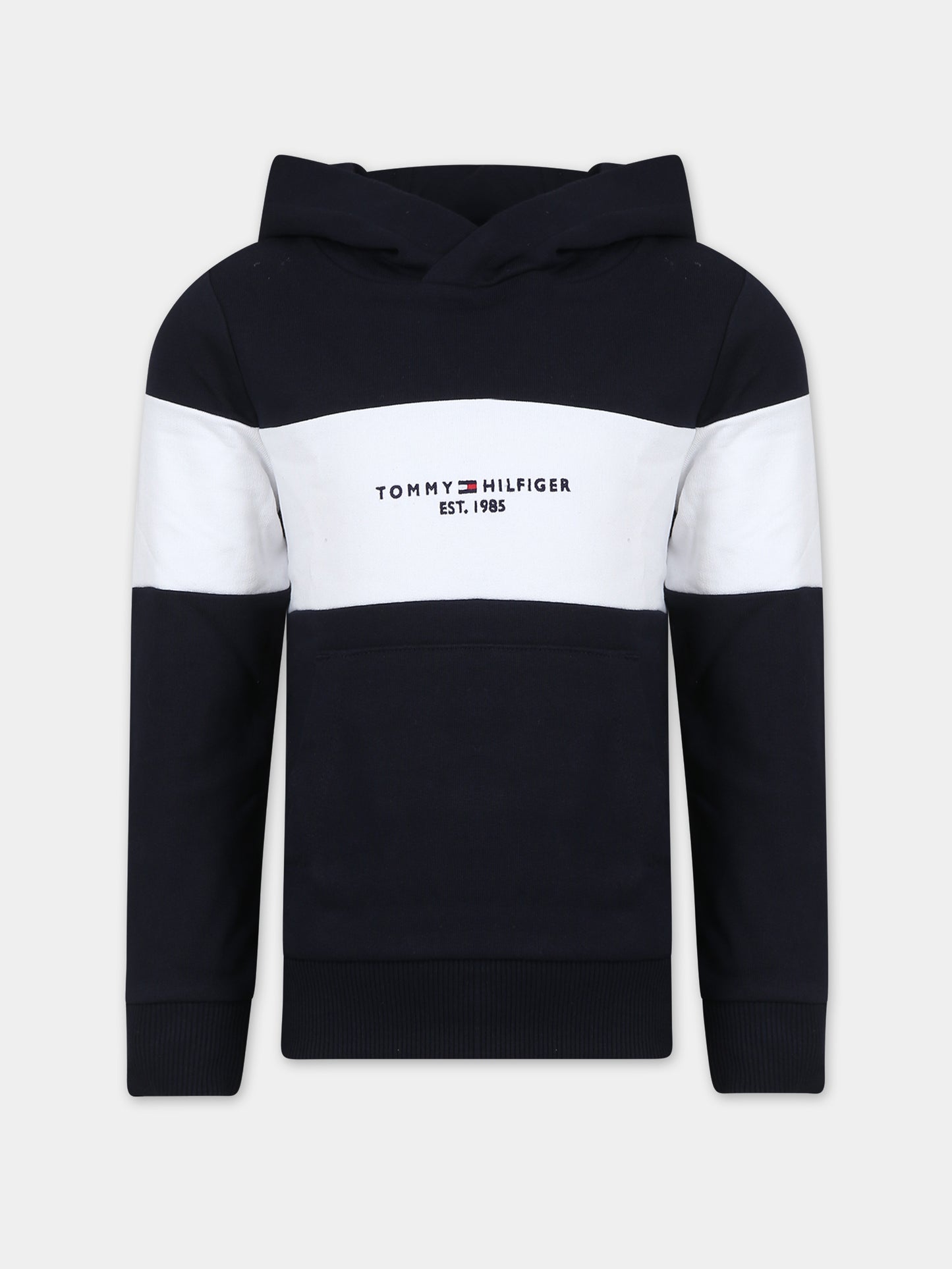 Felpa blu per bambino con logo,Tommy Hilfiger Junior,23WMTHKB0KB08385T DW5