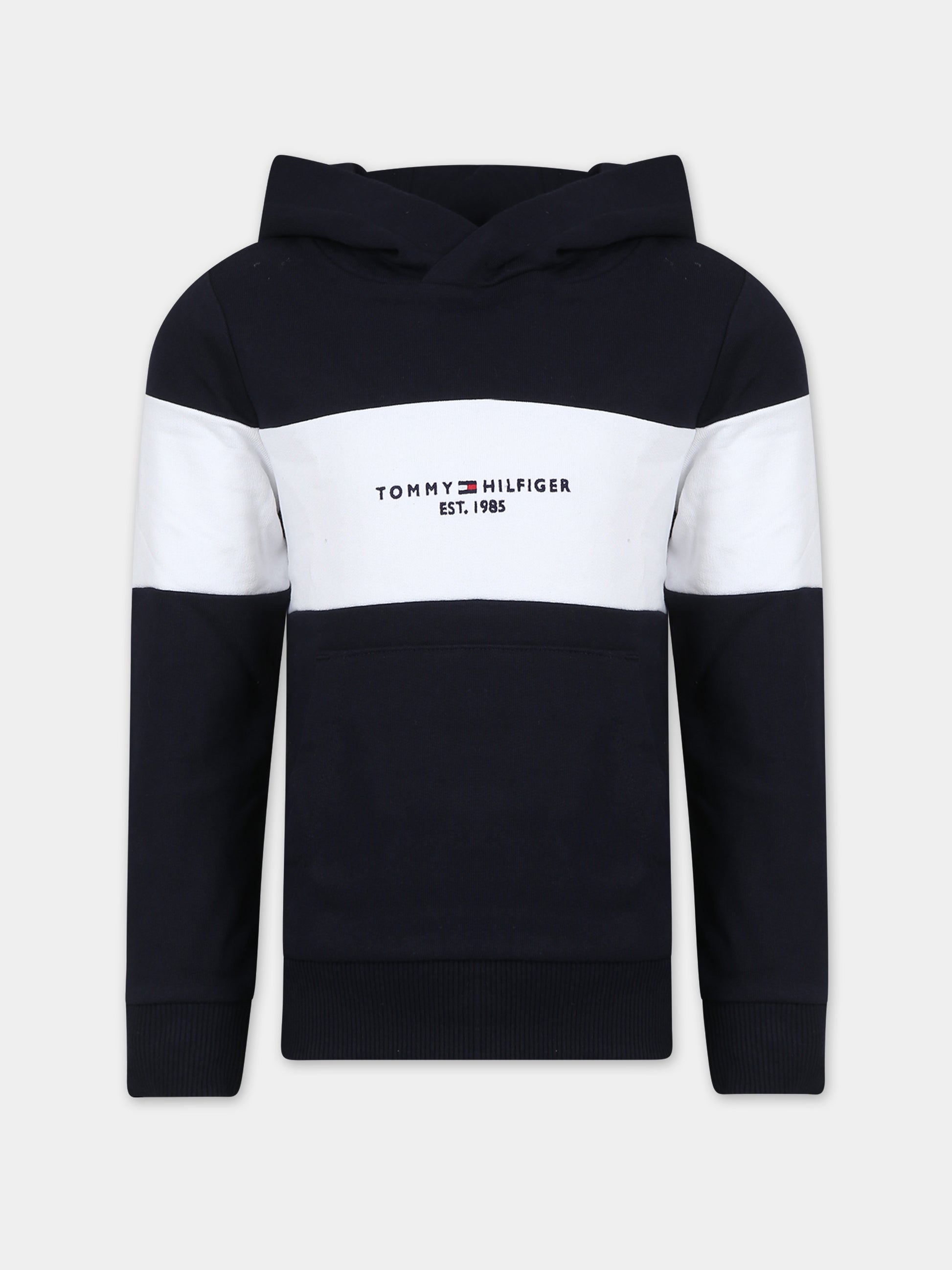 Felpa blu per bambino con logo,Tommy Hilfiger Junior,23WMTHKB0KB08385T DW5