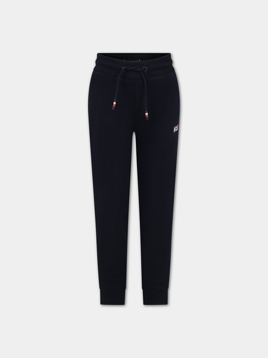 Pantaloni blu per bambino con logo,Tommy Hilfiger Junior,23WMTHKB0KB08475T DW5