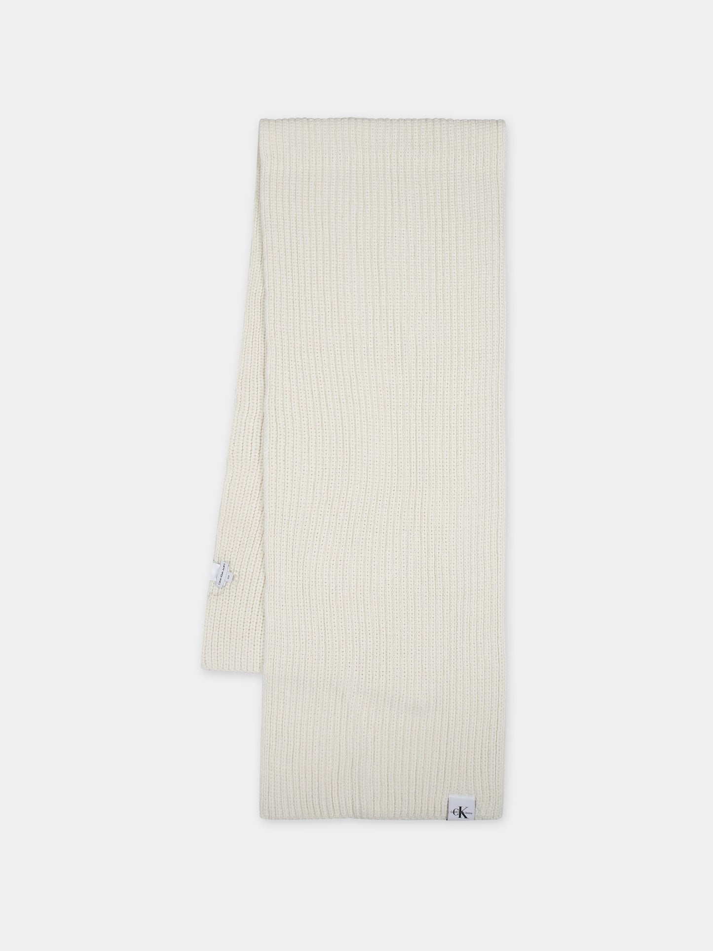Sciarpa avorio per bambini con logo,Calvin Klein Kids,23WMCKIU0IU00446 YBI