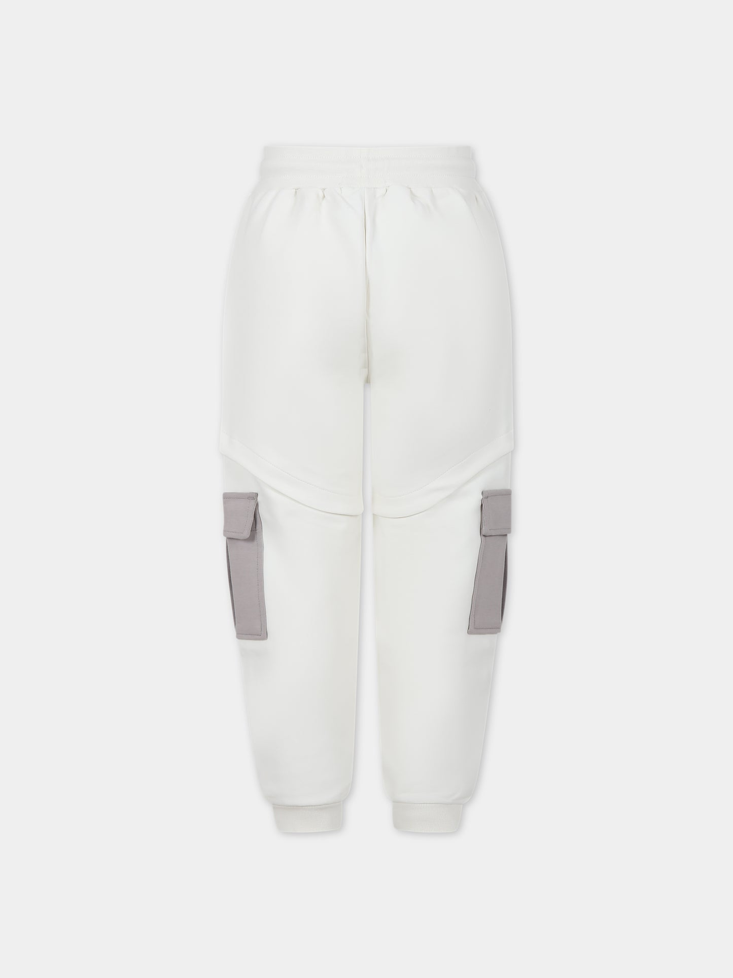 Pantaloni avorio per bambino con logo,Calvin Klein Kids,23WMCKIB0IB01813 YBI