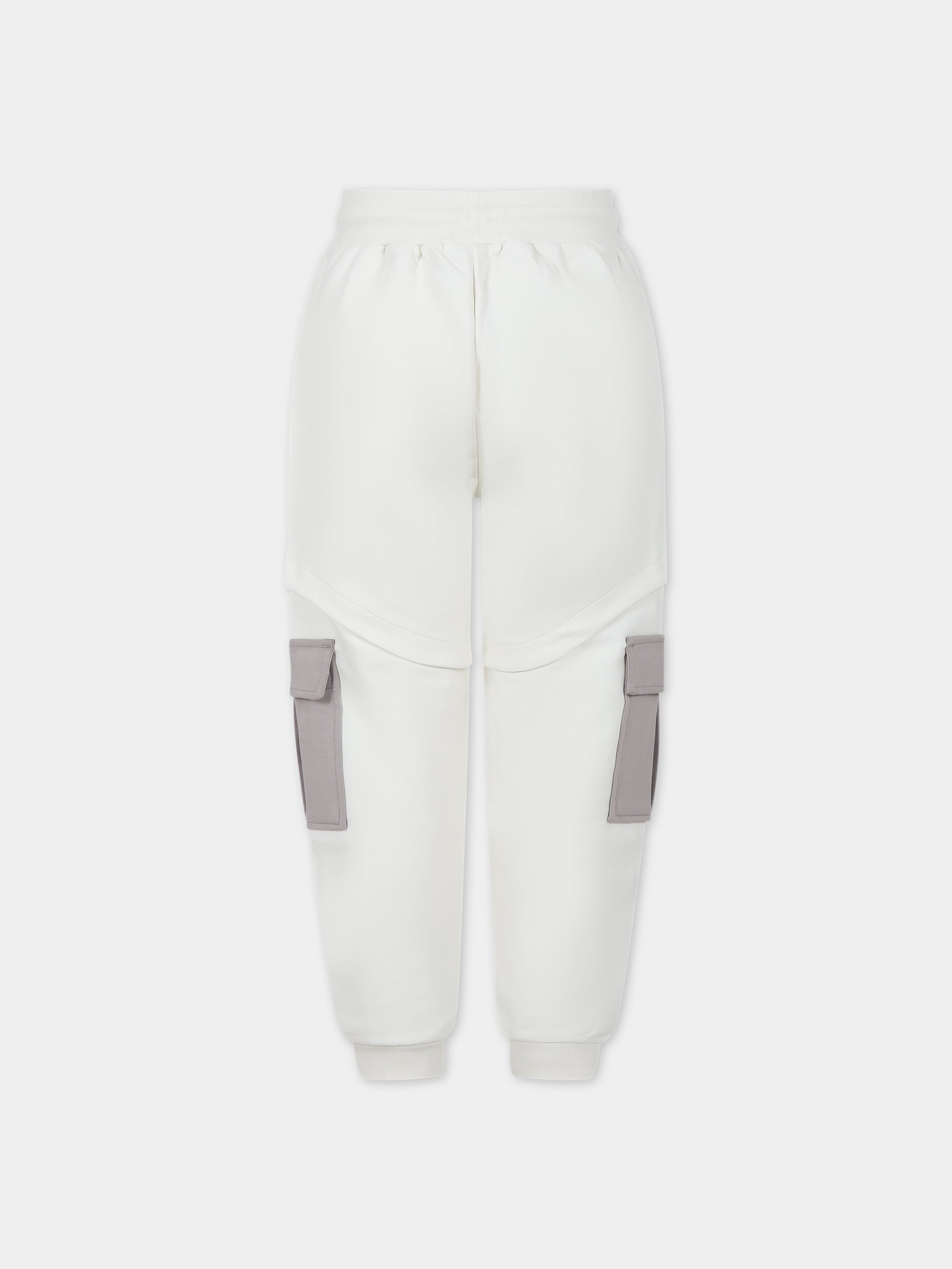 Pantaloni avorio per bambino con logo,Calvin Klein Kids,23WMCKIB0IB01813 YBI