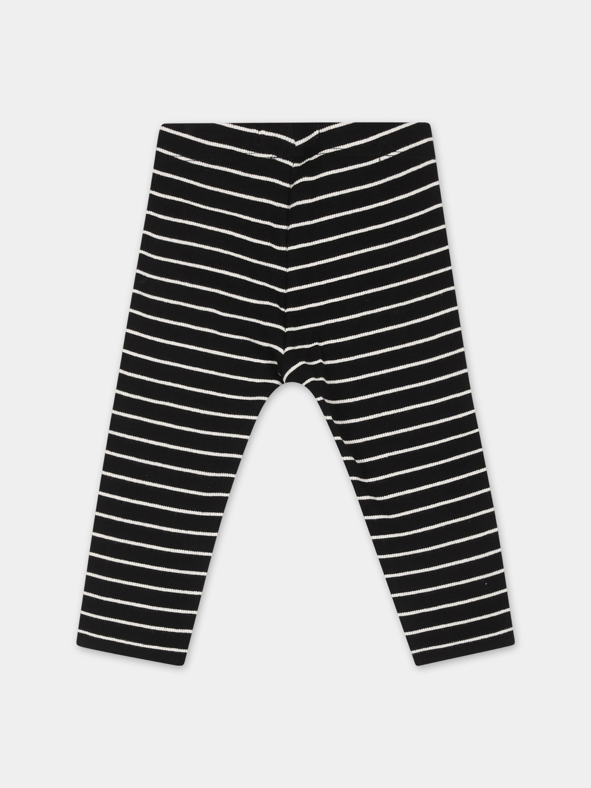 Leggings nero per neonati con logo,Calvin Klein Kids,23WMCKIN0IN00114 0AP