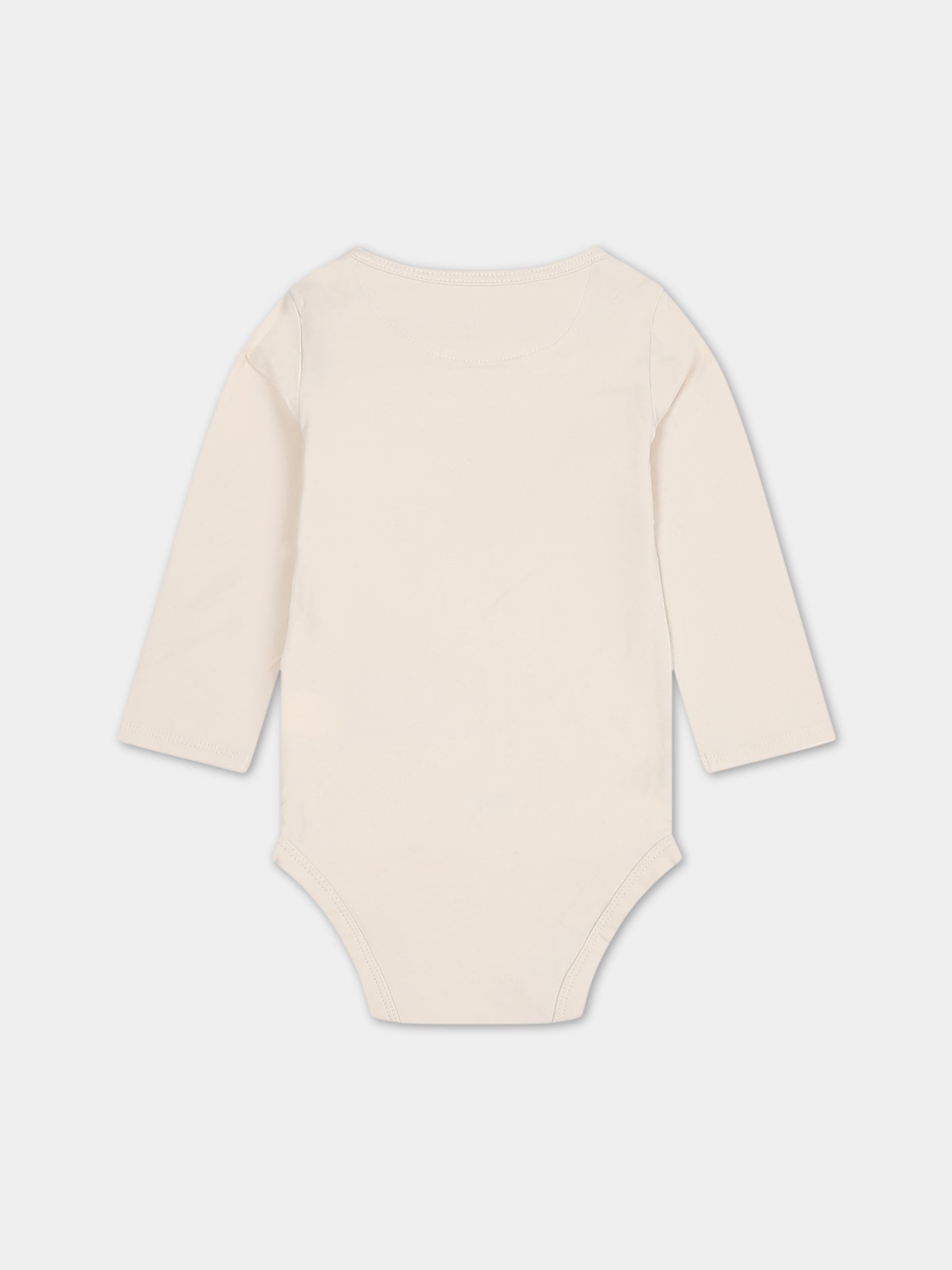 Body avorio per neonati con logo,Calvin Klein Kids,23WMCKIN0IN00033 PGB