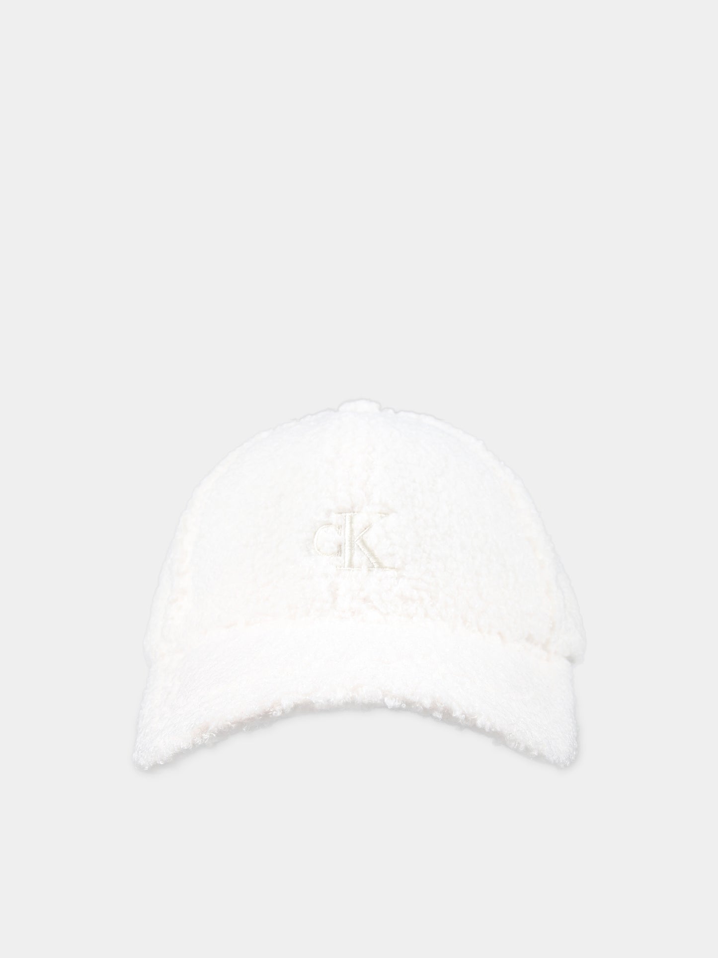 Cappello avorio per bambini con logo,Calvin Klein Kids,23WMCKIU0IU00495 YBI