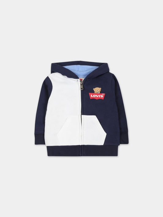 Multicolor sweat-shirt for baby kids with patch logo