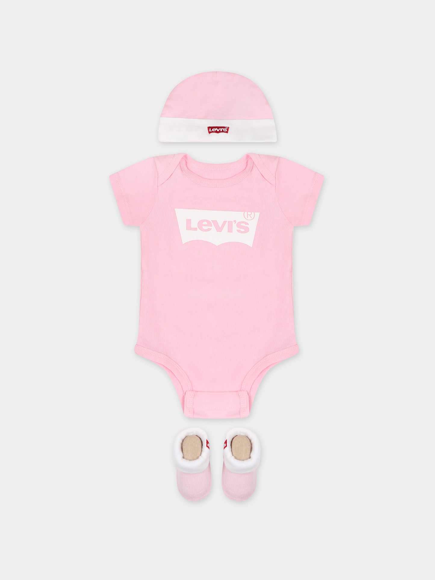 Set rosa per neonata con logo,Levi's Kids,23WMLKLL0019 A4U