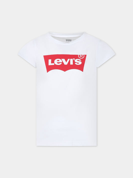 T-shirt bianca per bambina con logo,Levi's Kids,23WMLK4E4234 W5J