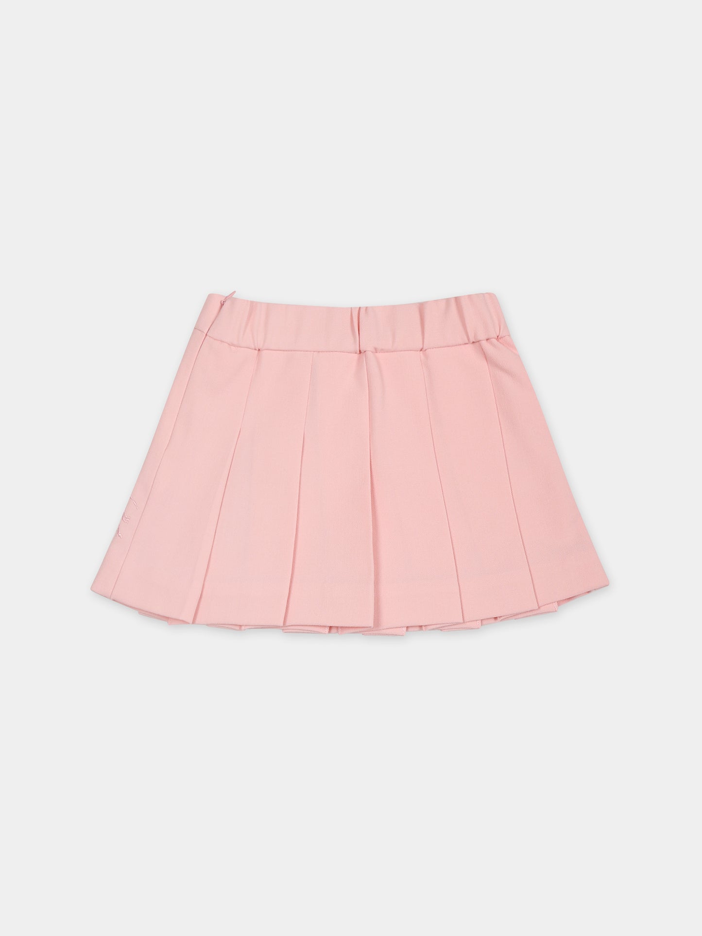 Gonna rosa per neonata con ricamo logo,Burberry Kids,8072784