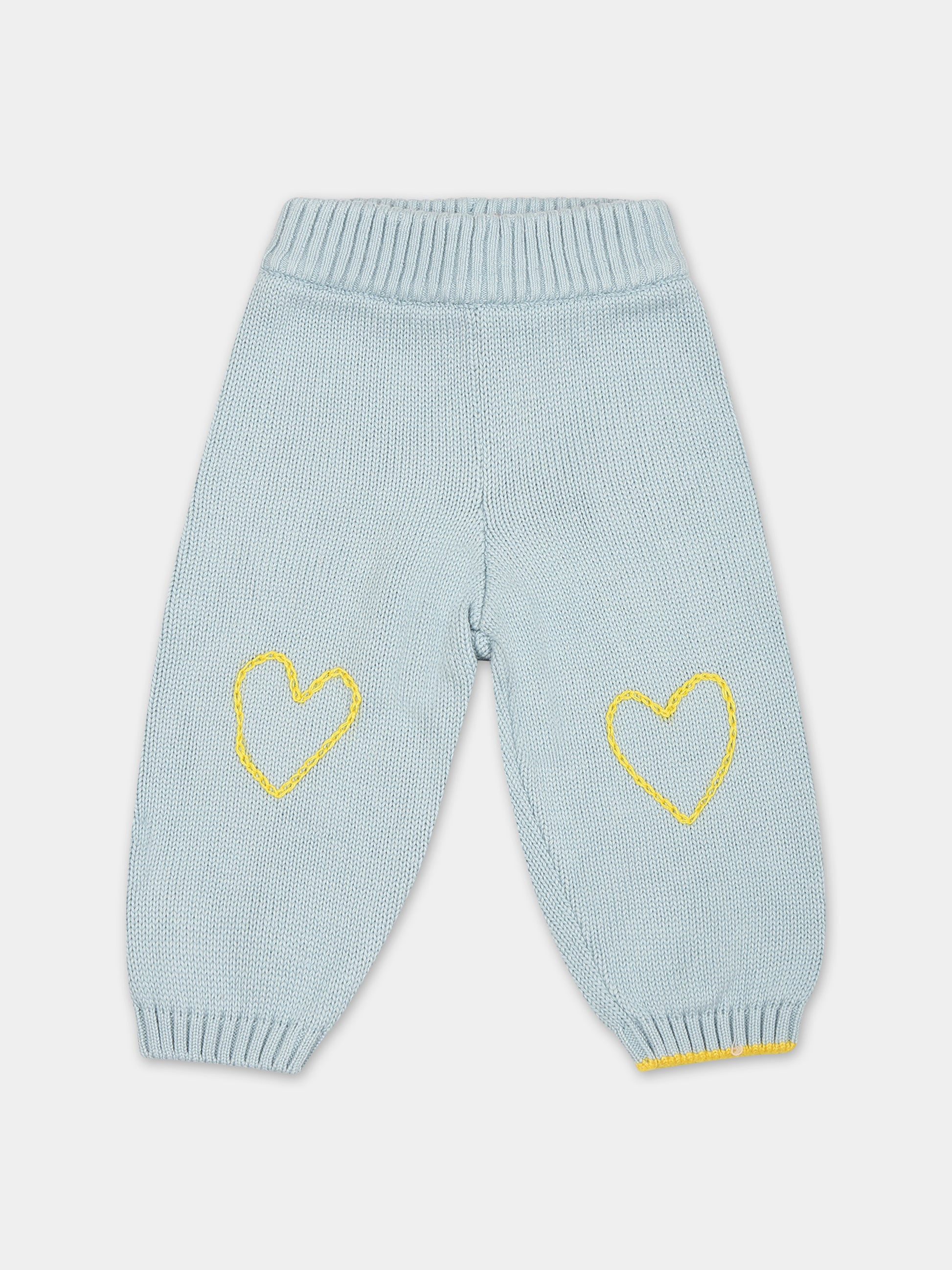 Pantaloni azzurri per neonato con cuori,Gensami,PT01-B-CUORE